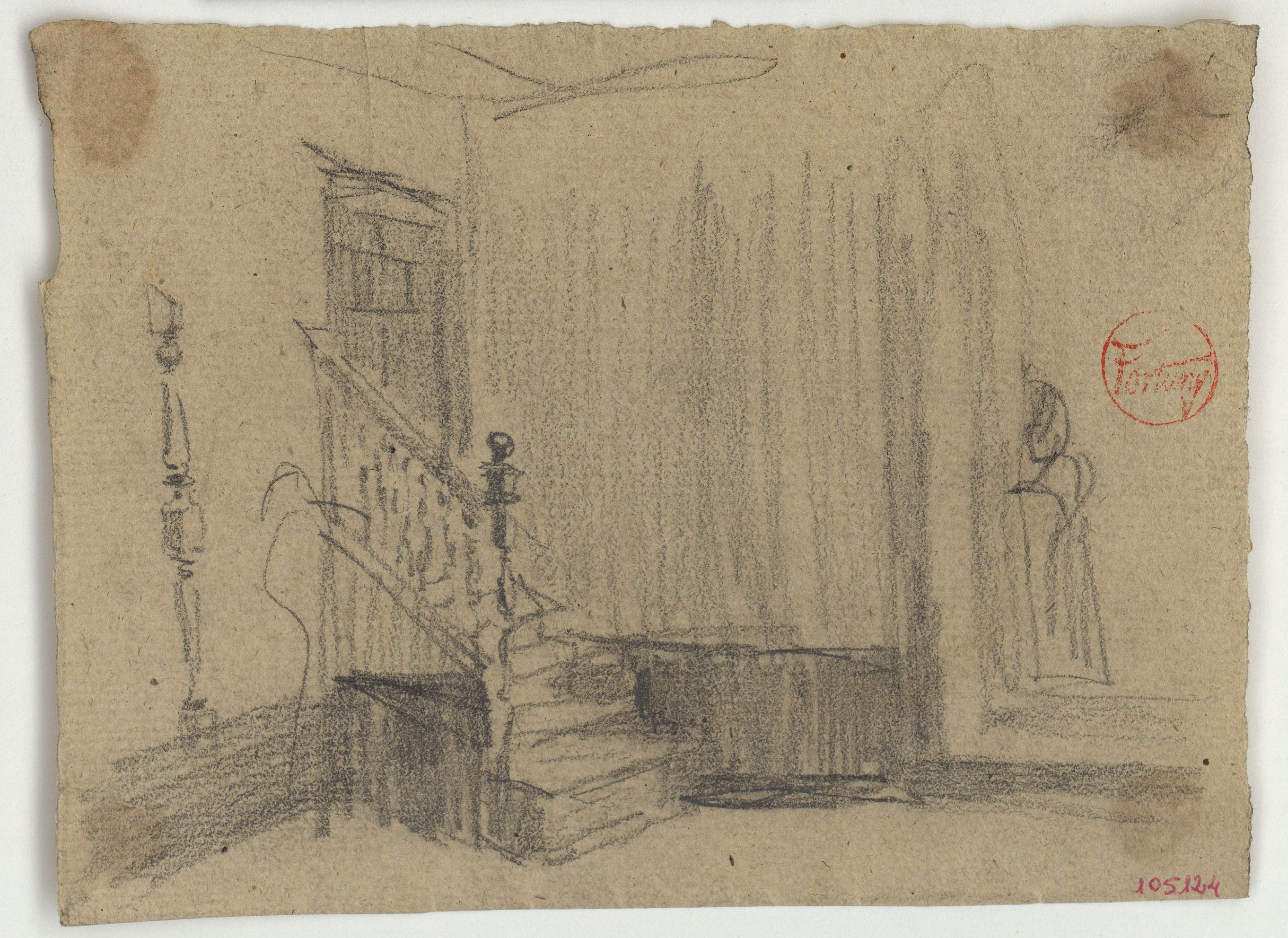 image for: Marià Fortuny - Interior amb escala i balustrada - Cap a 1867-1872