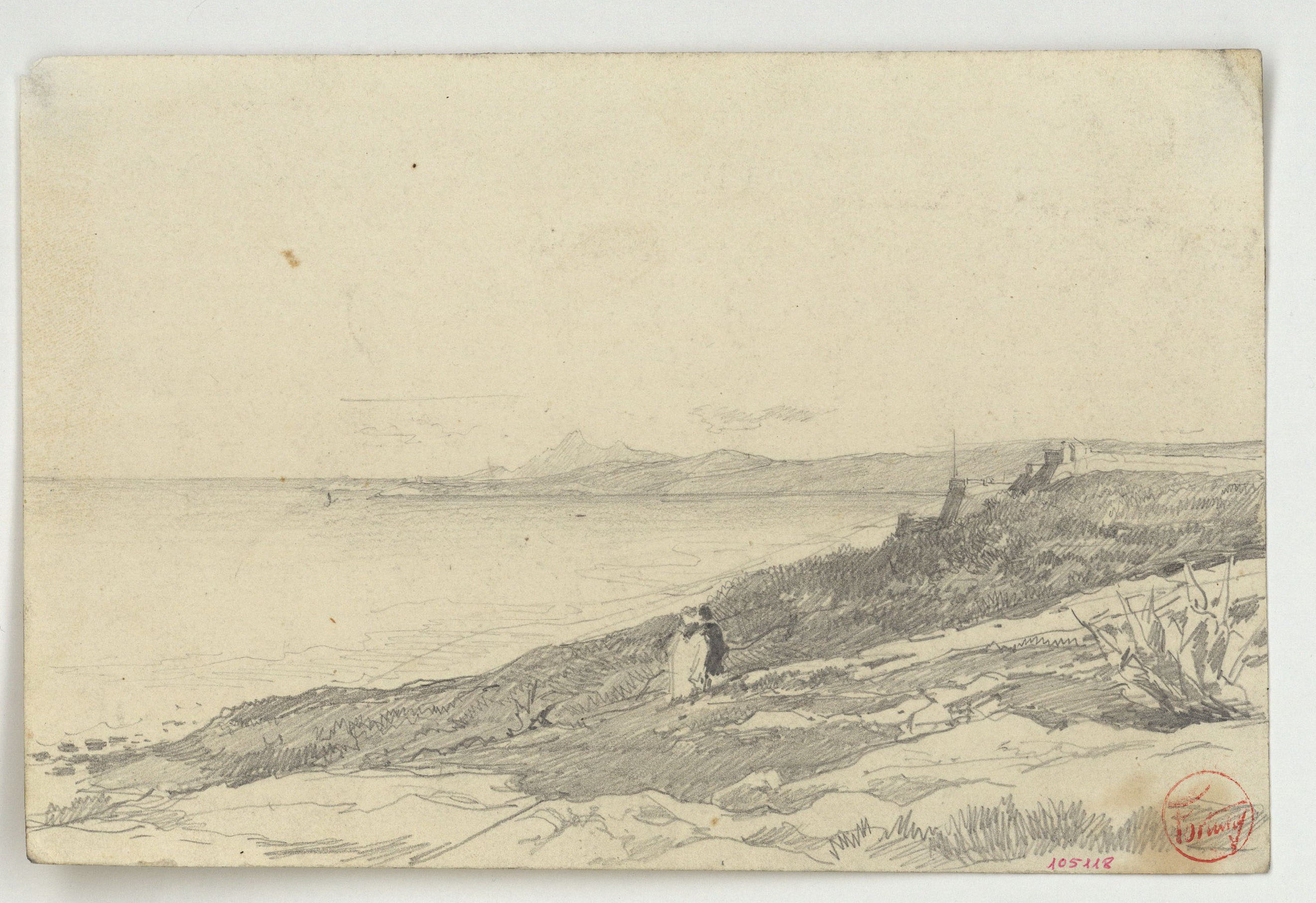 image for: Marià Fortuny - Vista de la costa marroquina - Cap a 1860-1862