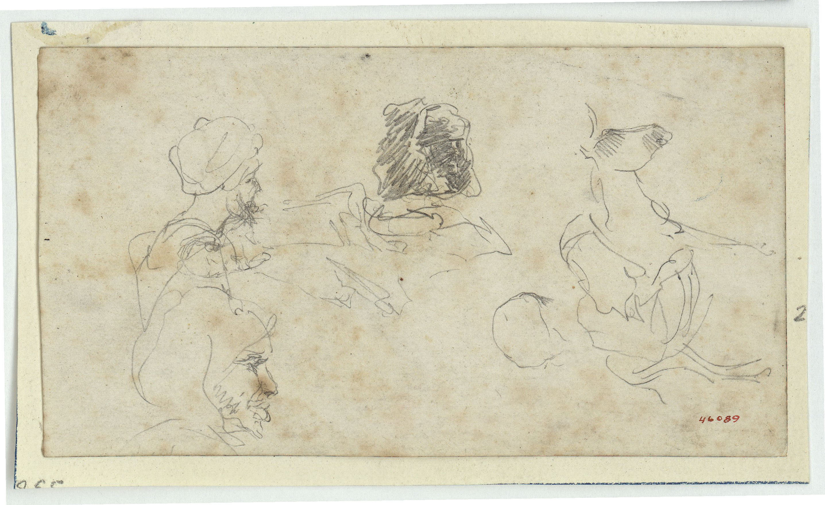 image for: Marià Fortuny - Caps de marroquins i cavall - Cap a 1860-1862