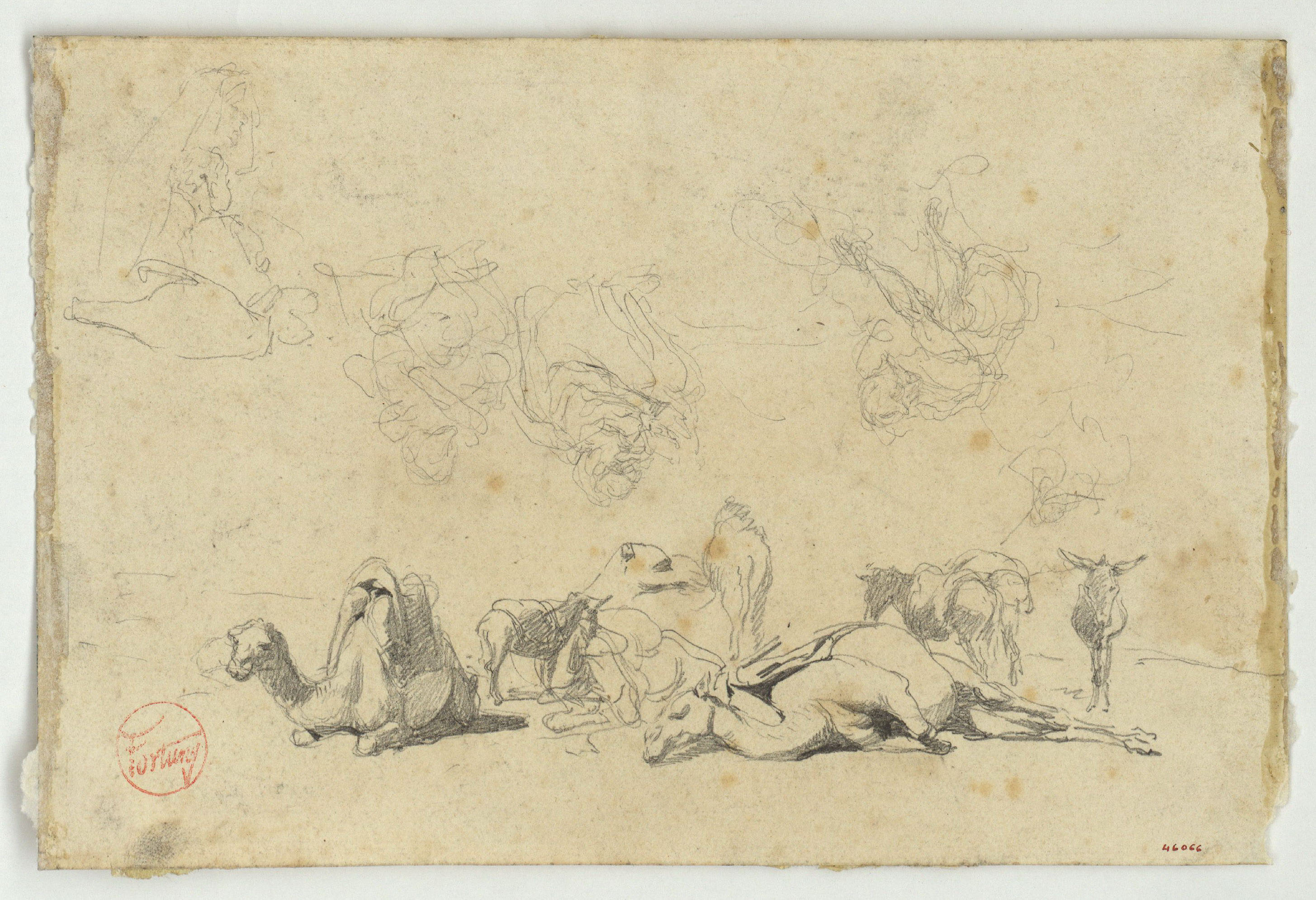 image for: Marià Fortuny - Estudi per a l&#039;aquarel·la «Vista de la ciutat de Tànger» - Cap a 1862