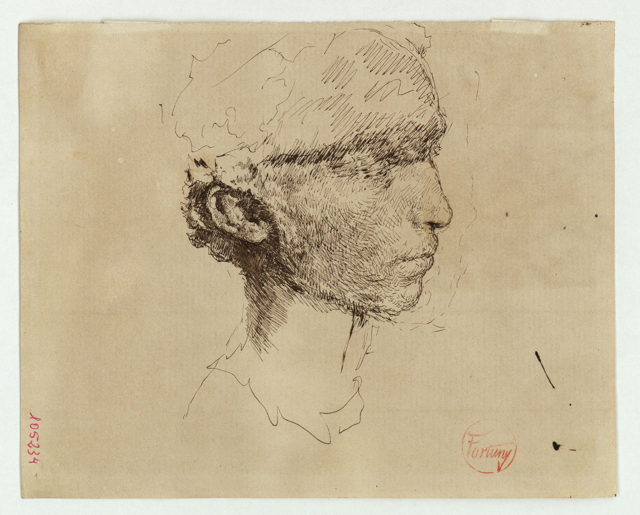 image for: Marià Fortuny - Retrat de Vincenzo Gemito - Cap a 1874