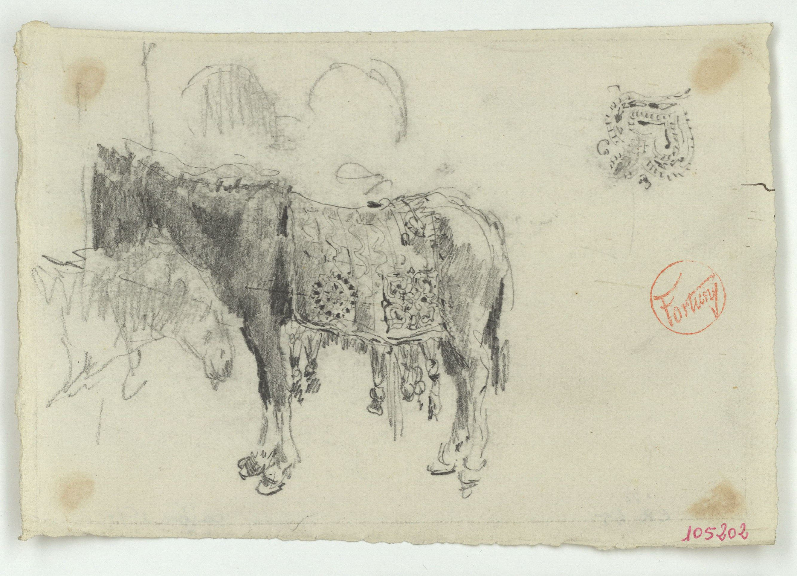 image for: Marià Fortuny - Mula amb albarda d&#039;estil musulmà - Cap a 1860-1862
