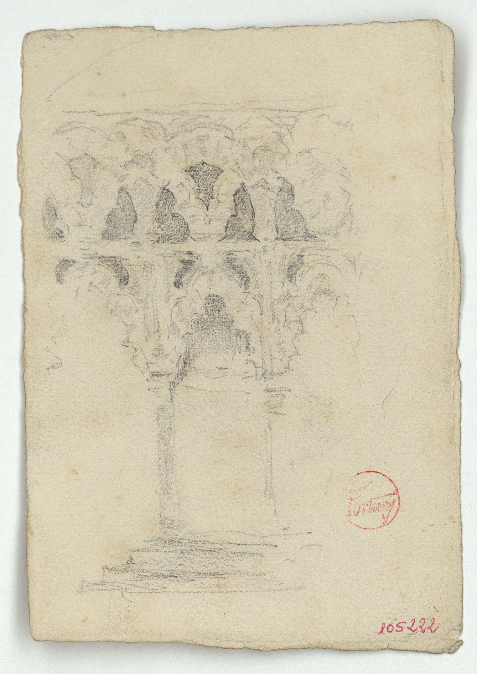 image for: Marià Fortuny - Arcuacions d&#039;estil musulmà (anvers) / Entrada del mihrab de la mesquita de Còrdova (revers) - Cap a 1870-1872