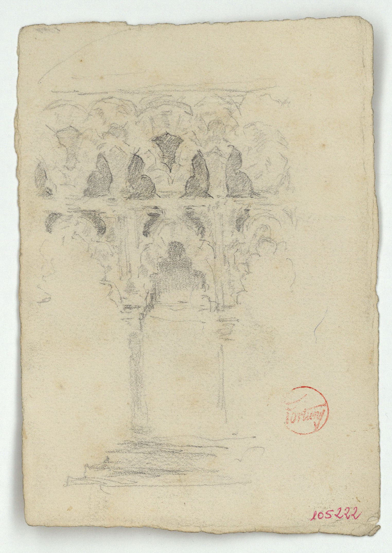 image for: Marià Fortuny - Arcuacions d&#039;estil musulmà (anvers) / Entrada del mihrab de la mesquita de Còrdova (revers) - Cap a 1870-1872