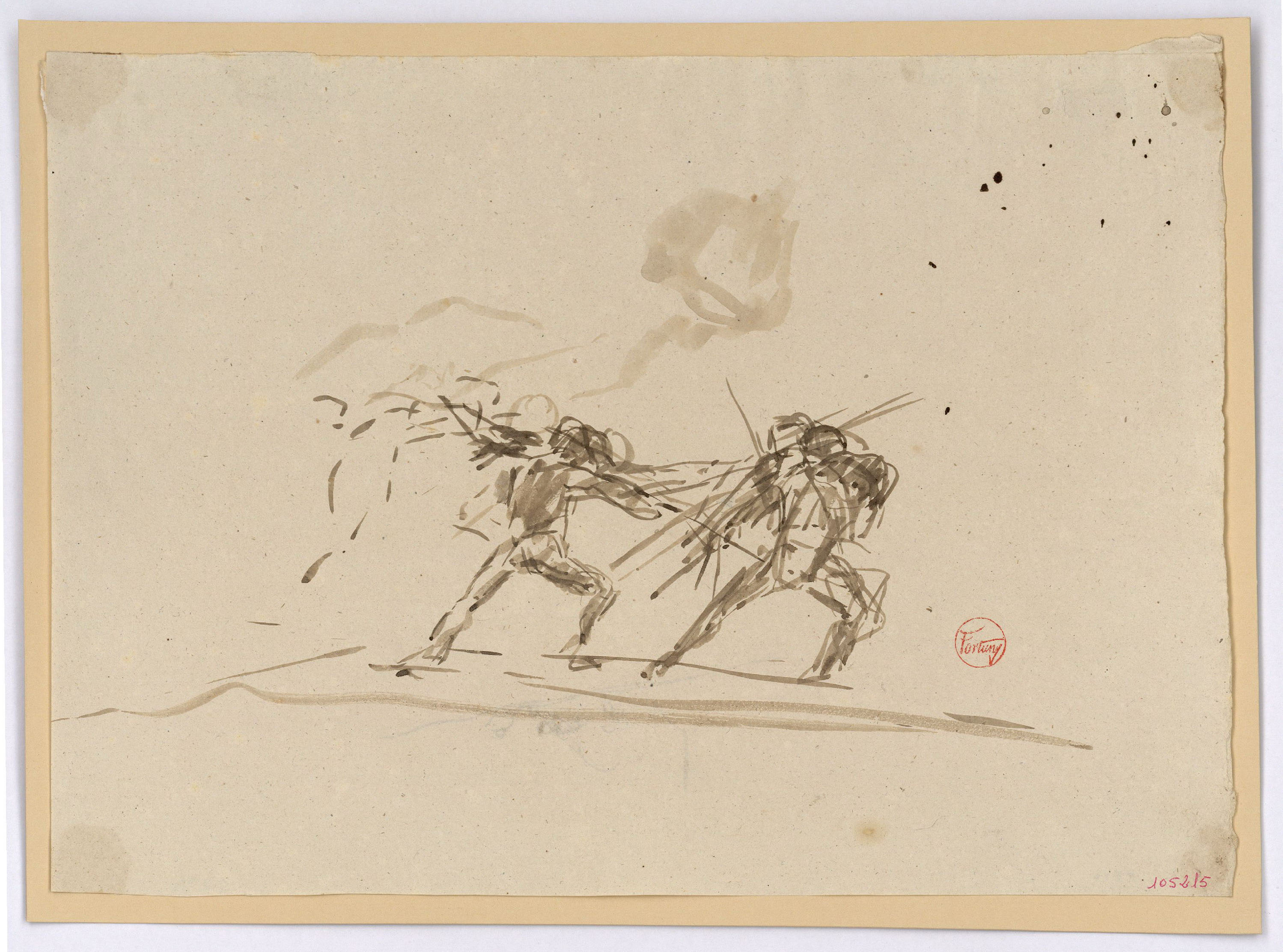 image for: Marià Fortuny - Estudi per al quadre «Passatemps de gentilhomes» - Cap a 1870