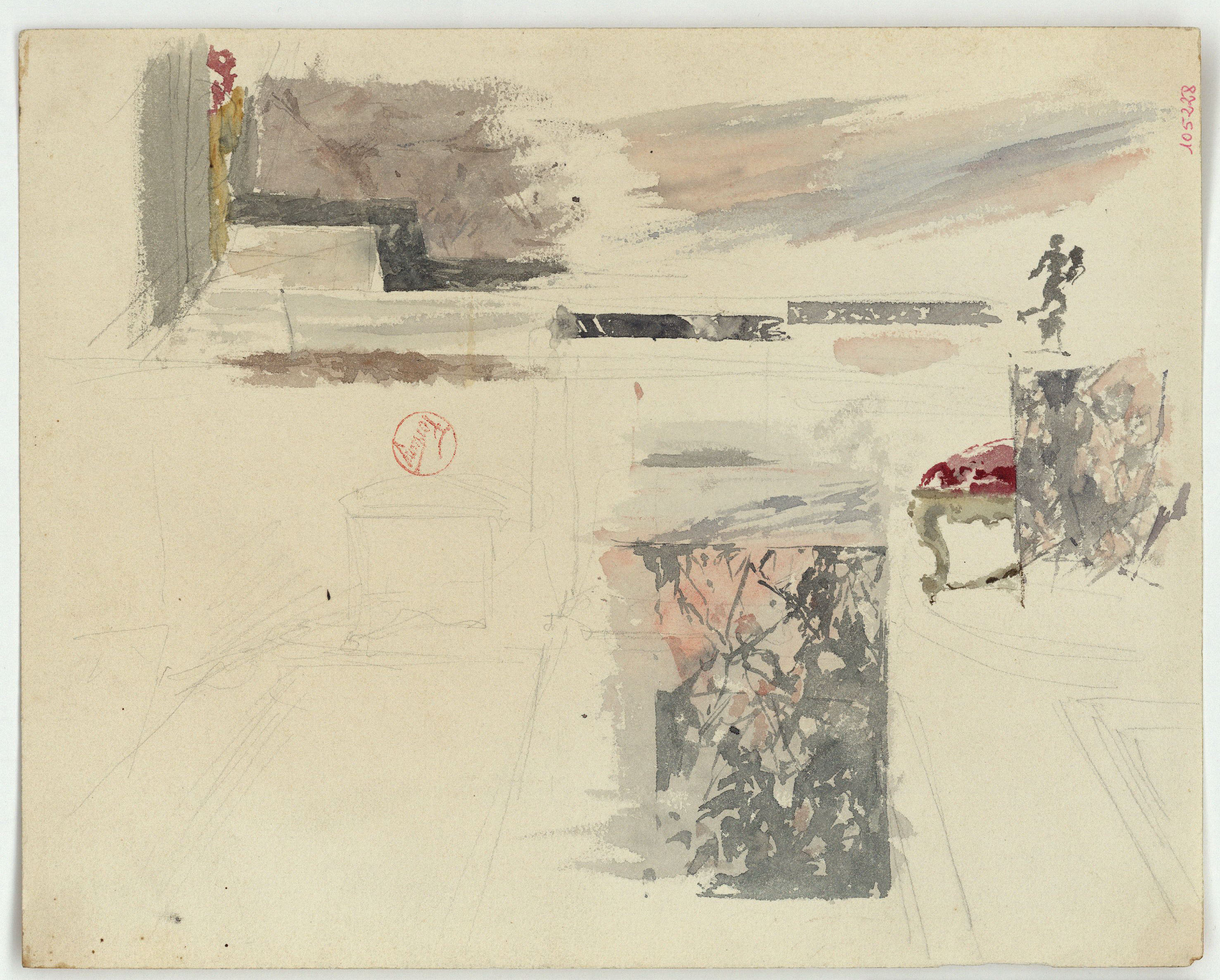 image for: Marià Fortuny - Croquis de l&#039;interior d&#039;un saló - Cap a 1867-1874