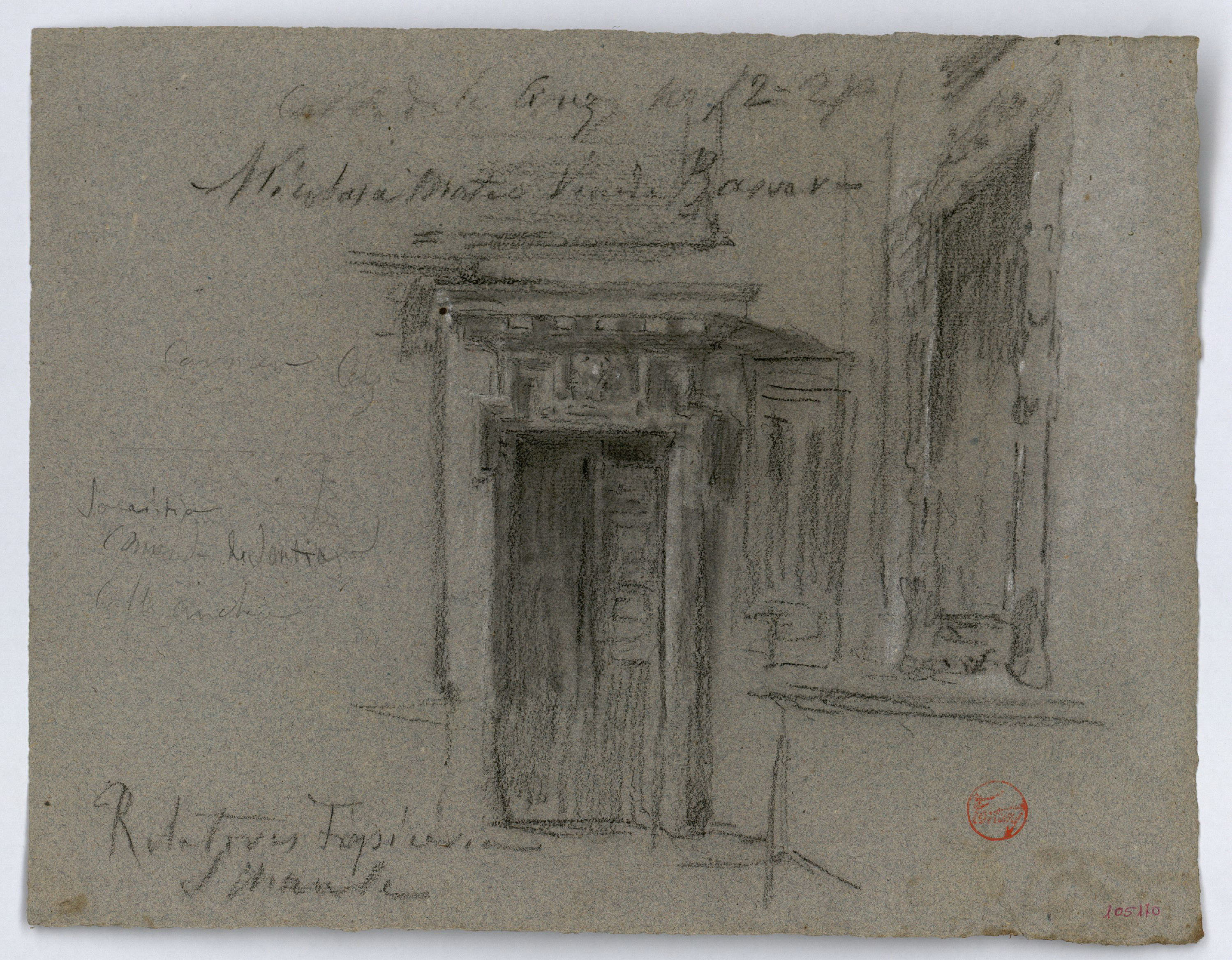 image for: Marià Fortuny - Esbós de porta i finestra - Cap a 1867-1872