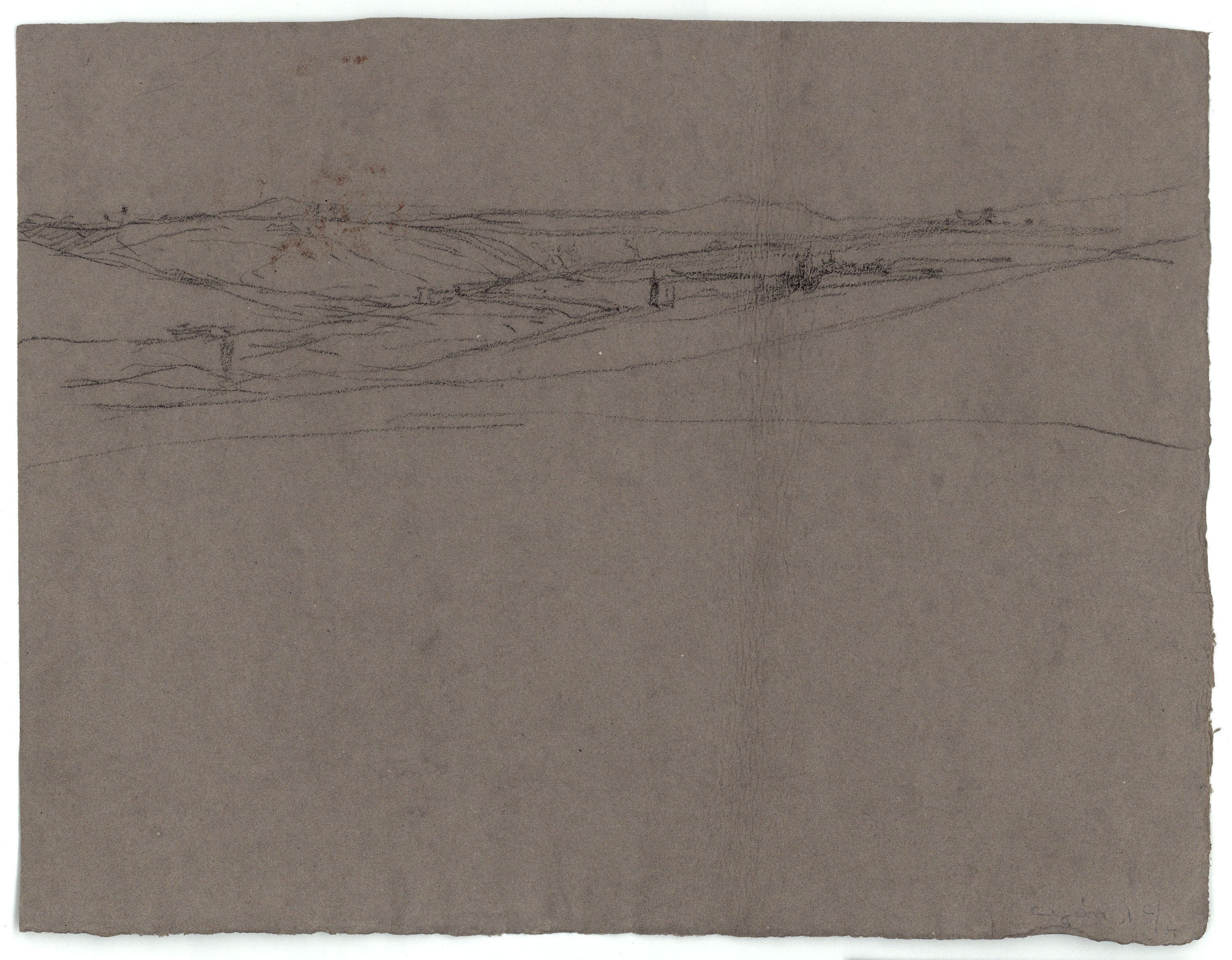 image for: Marià Fortuny - Carrer marroquí (anvers) / Esbós de paisatge (revers) - Cap a 1860-1862 [1]