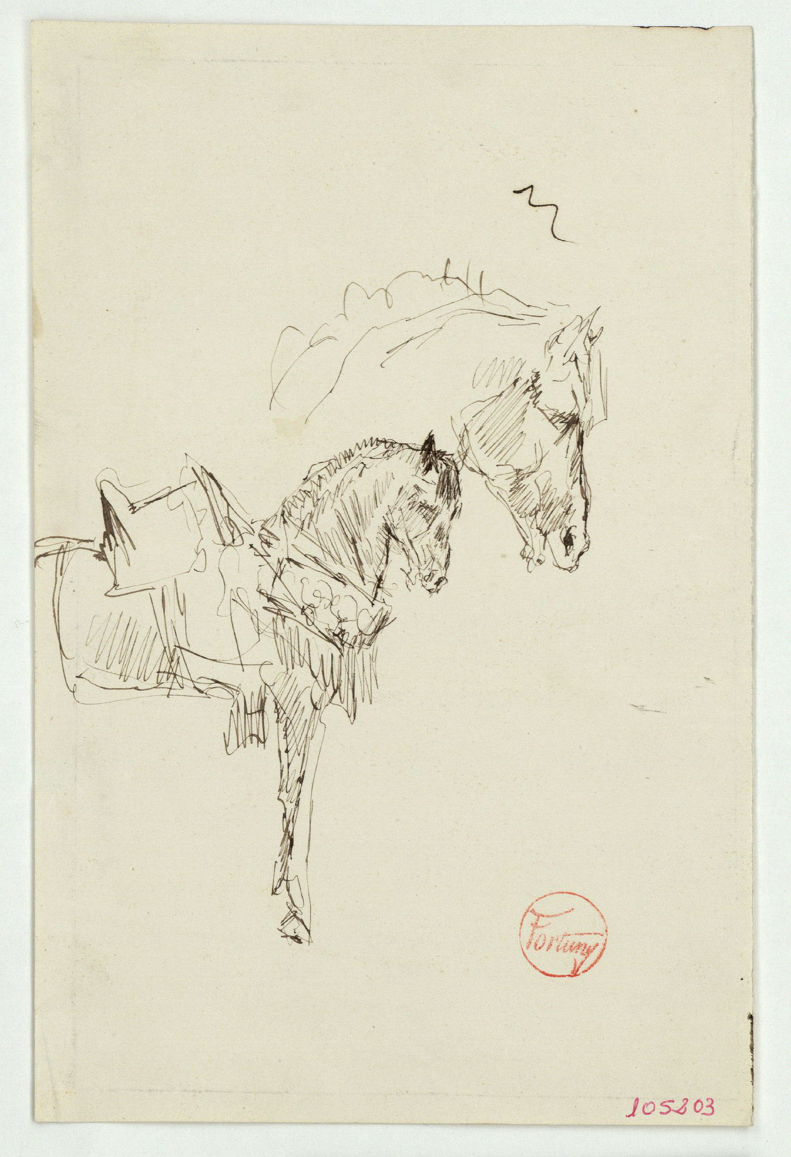 image for: Marià Fortuny - Estudi de cavall - Cap a 1860-1862