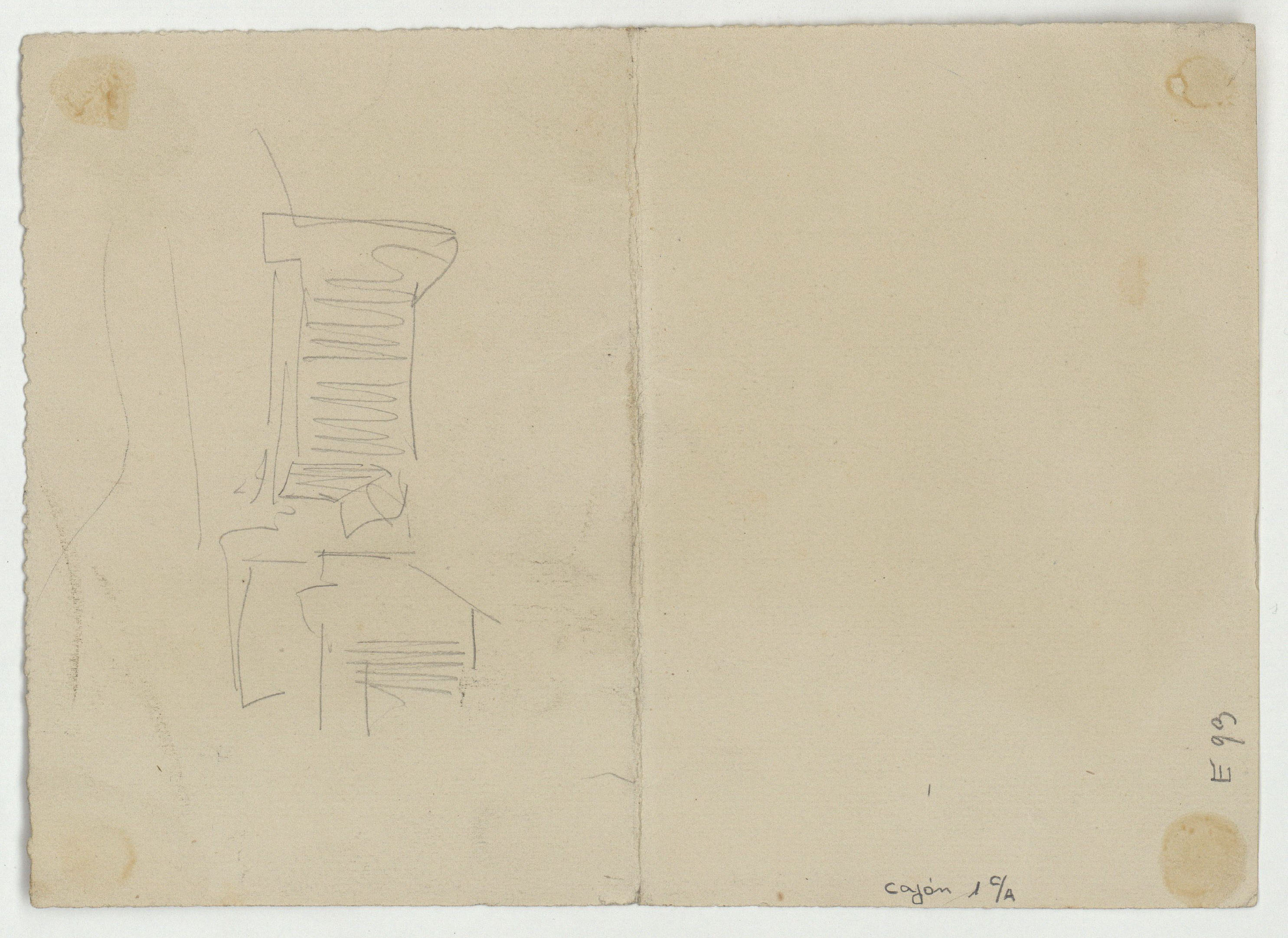 image for: Marià Fortuny - Paisatge amb marroquins (anvers) / Croquis inconcret (revers) - Cap a 1860-1862 [1]
