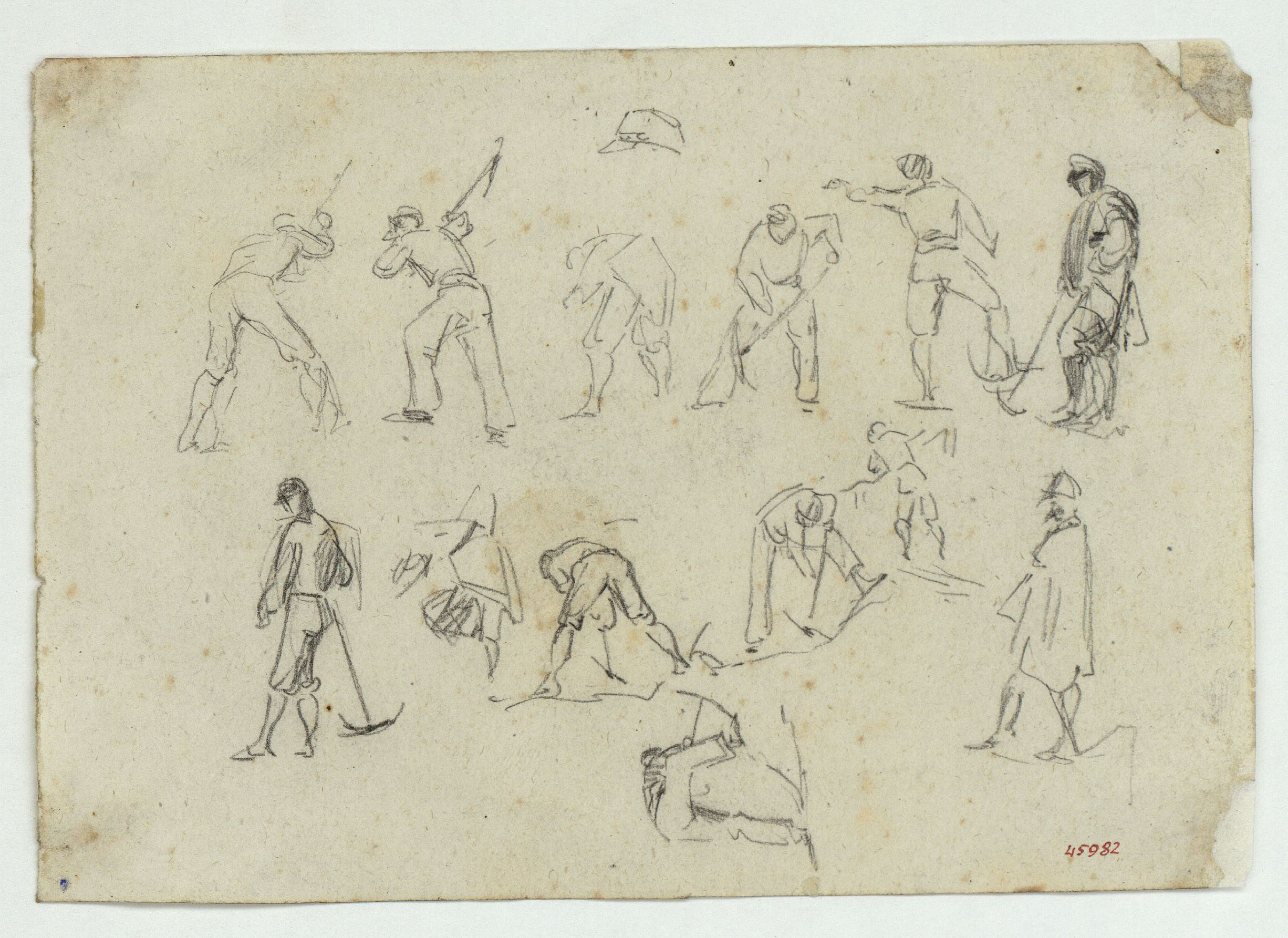 image for: Marià Fortuny - Esbós de soldats espanyols - Cap a 1860