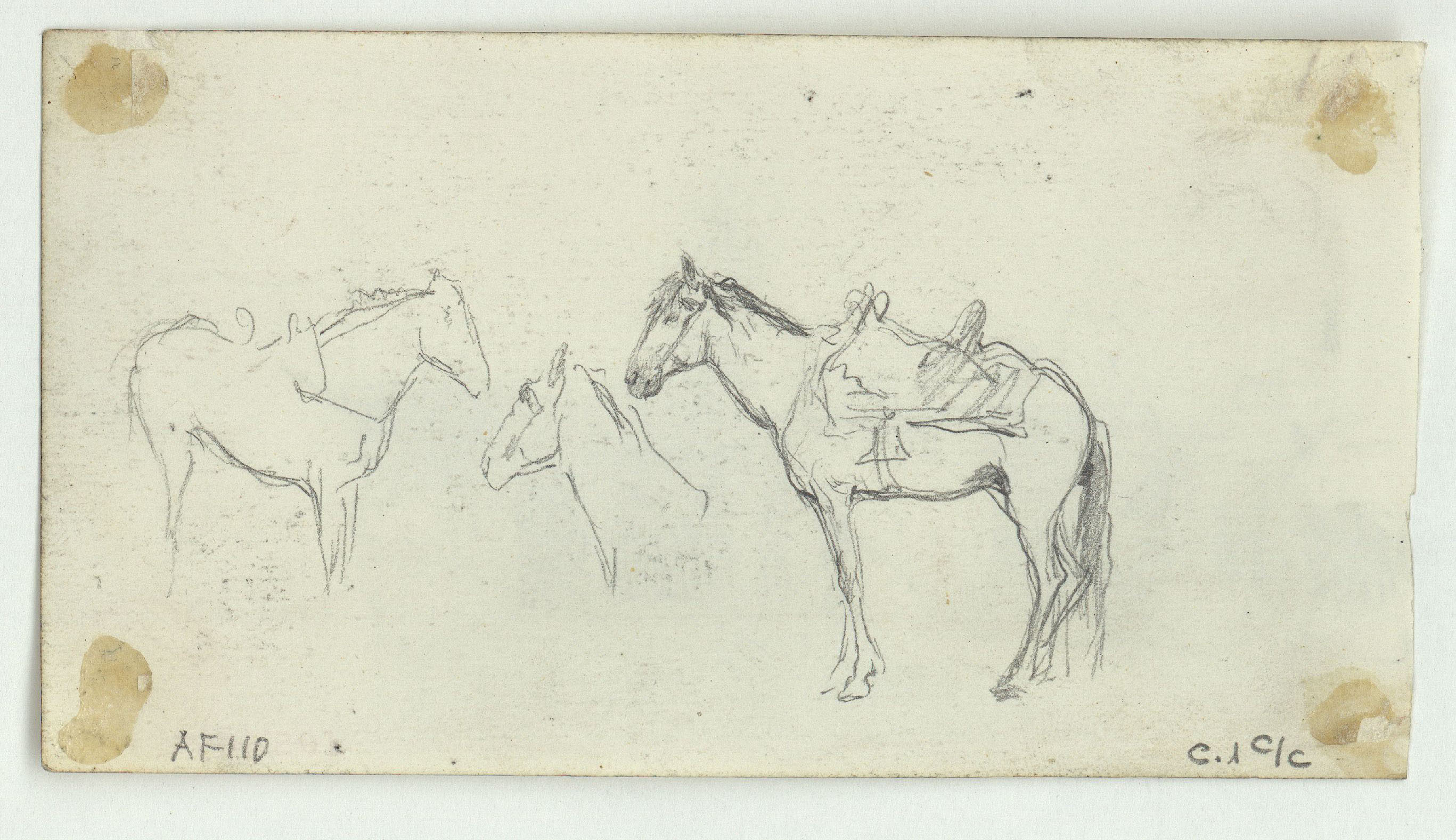 image for: Marià Fortuny - Plaça de Tetuan (anvers) / Cavalls (revers) - Cap a 1860 [1]