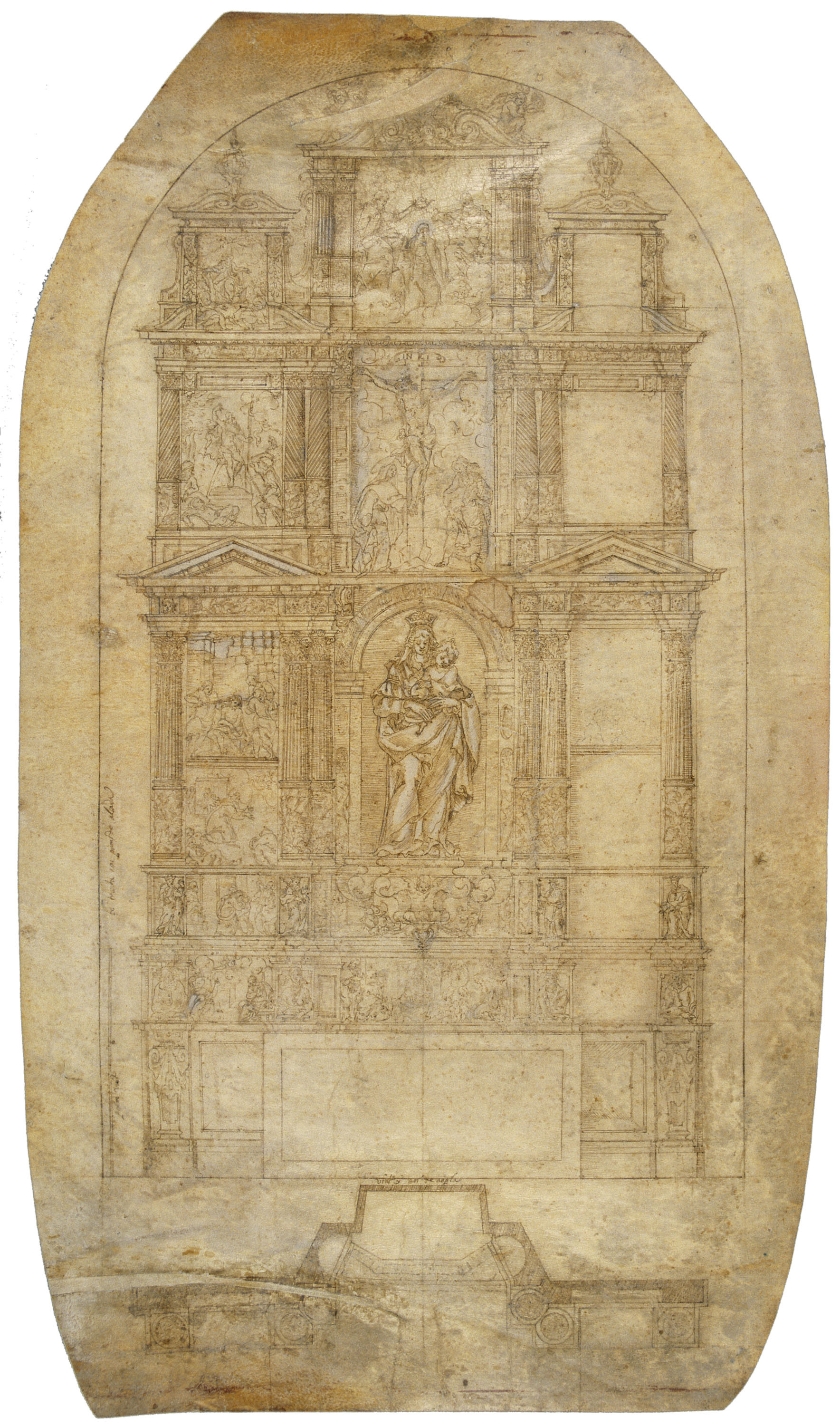image for: Agustí Pujol II - Projecte de retaule de la Mare de Déu del Roser - Cap a 1617-1628