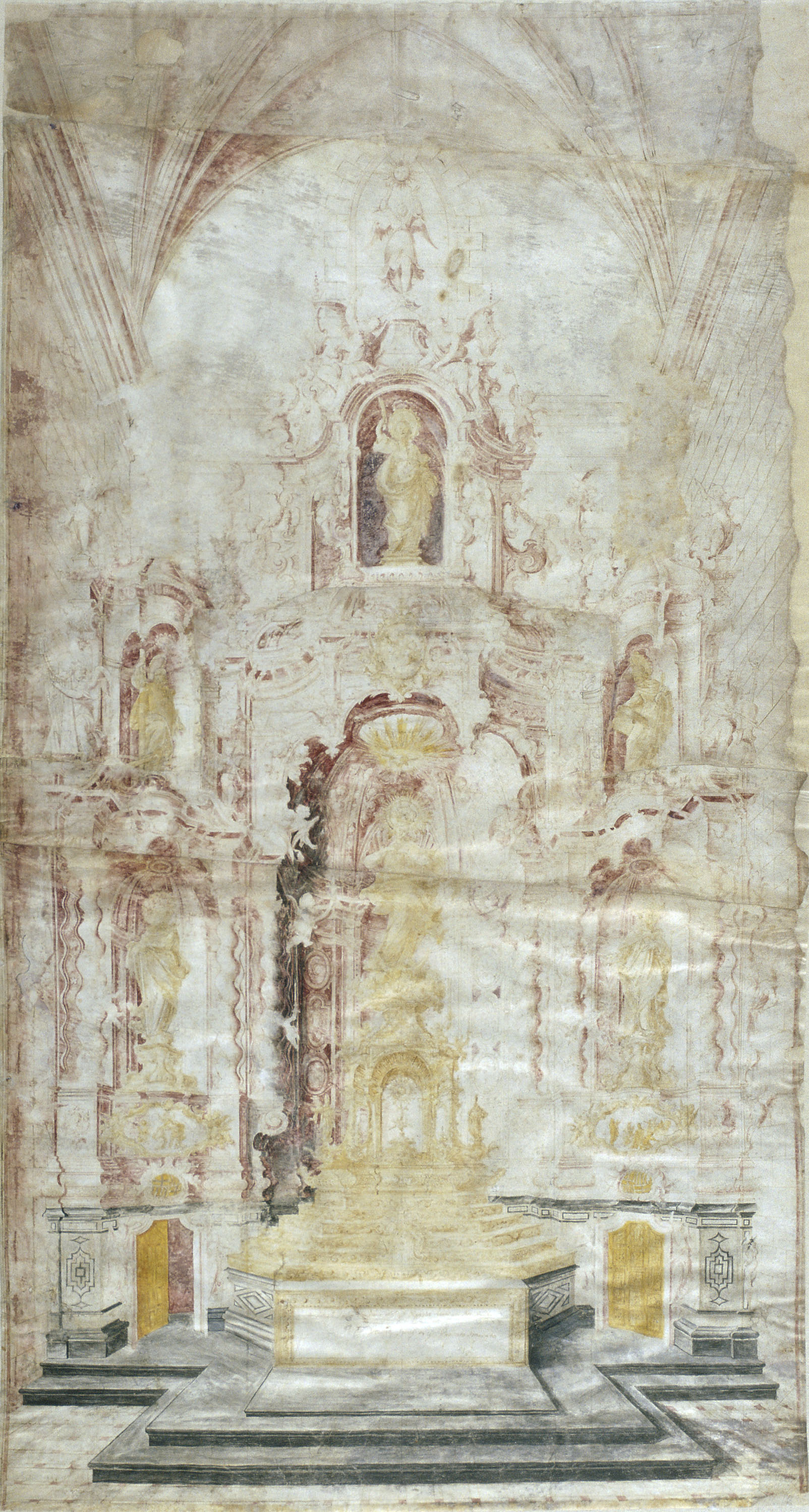 image for: Jacint Morató Soler - Primer projecte del retaule major de Santa Maria d&#039;Igualada - 1704
