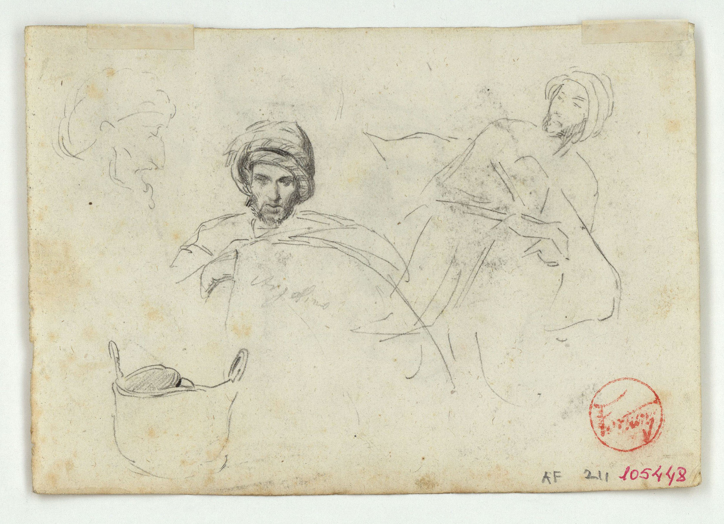 image for: Marià Fortuny - Marroquins (anvers) / Caps de marroquins (revers) - Cap a 1860-1862
