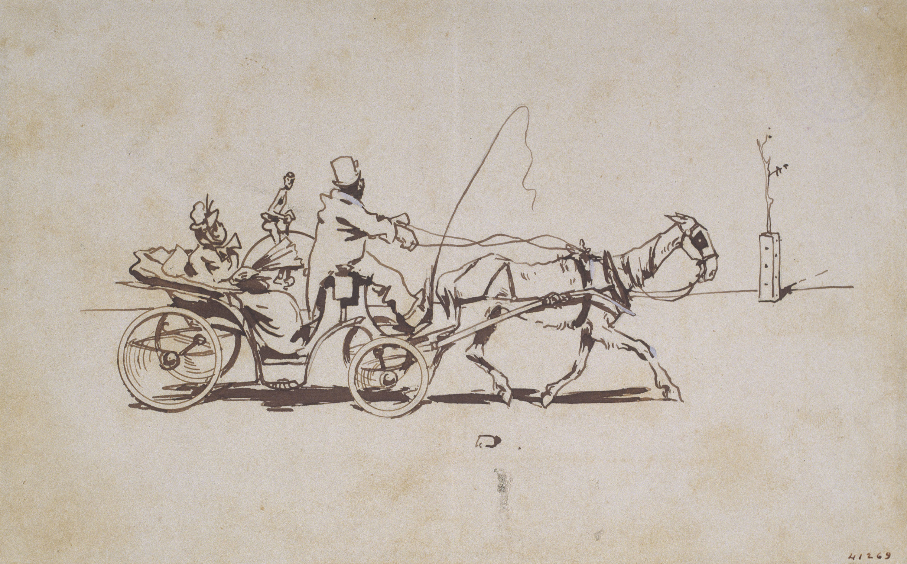 image for: Ramon Casas - Al ayre llibre. Los uns van a dá una volta - 1889