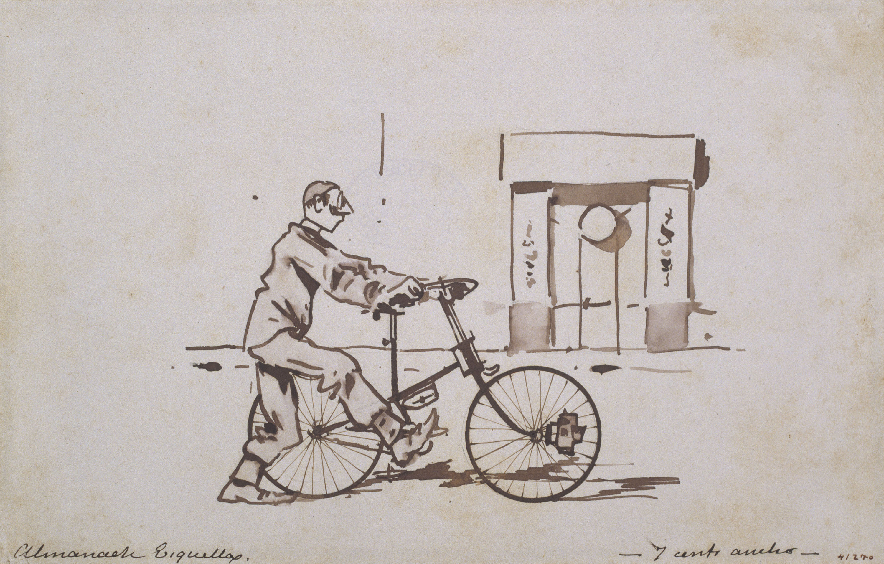 image for: Ramon Casas - Ciclista. L&#039;anada - 1880