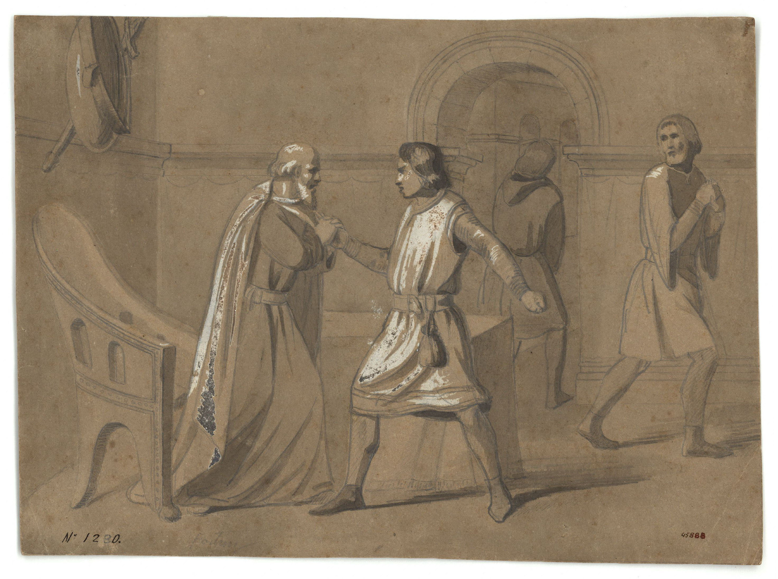 image for: Marià Fortuny - Escena de la història del Cid - Cap a 1856-1858