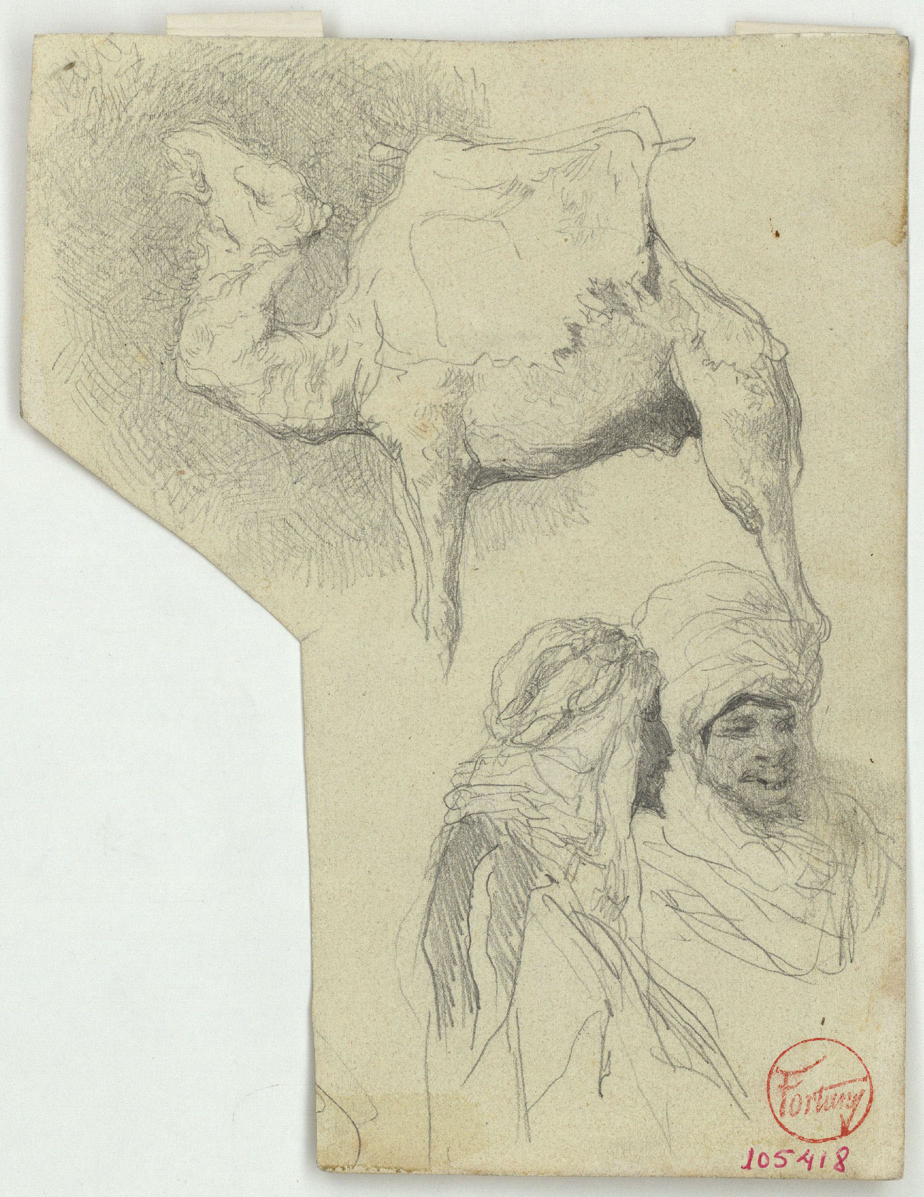 image for: Marià Fortuny - Camell i marroquins - Cap a 1860-1862