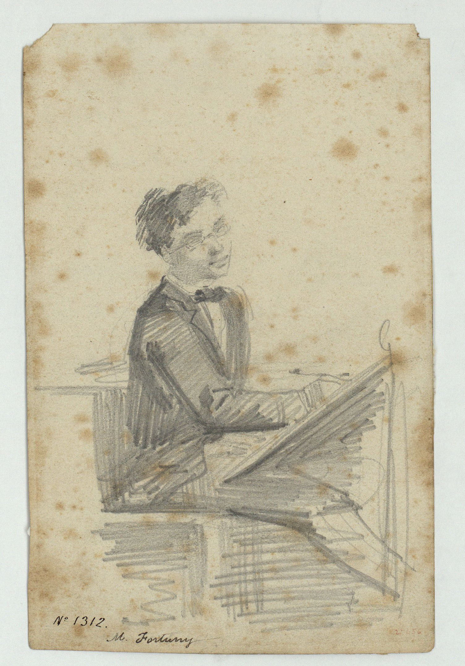 image for: Marià Fortuny - En Torrens gravador - Cap a 1856-1858