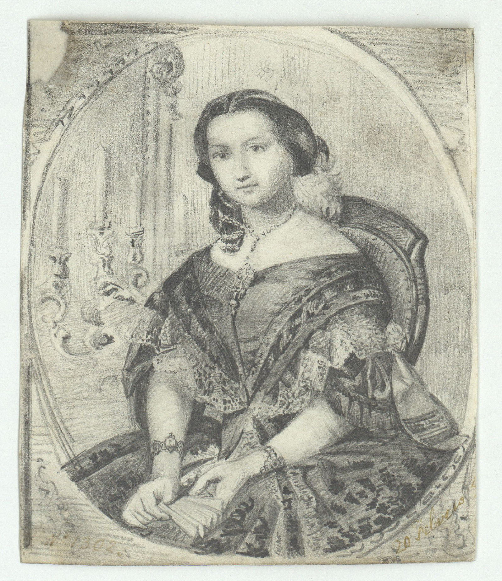 image for: Marià Fortuny - Retrat de dama - 1859
