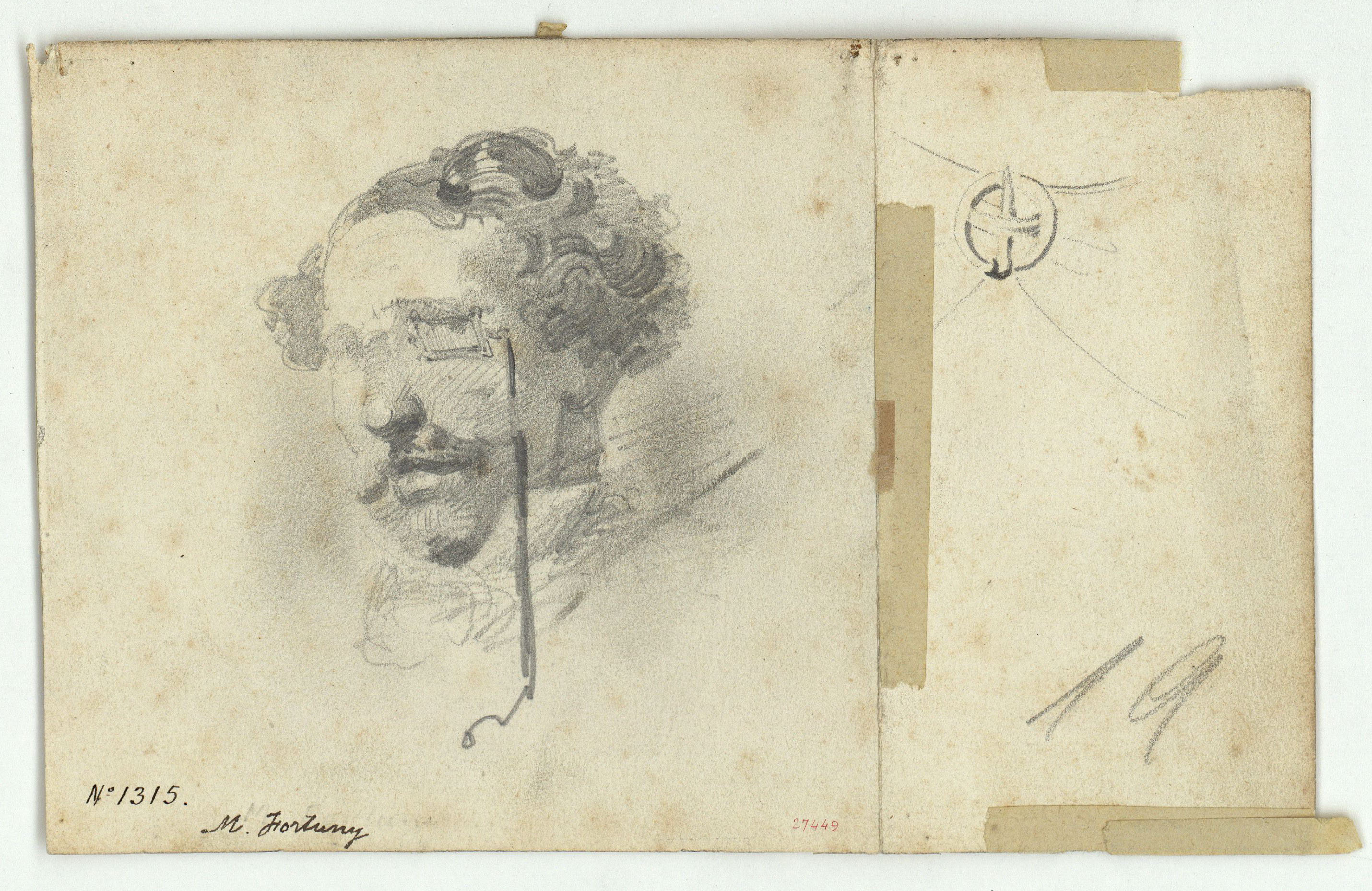 image for: Marià Fortuny - Cap d&#039;un dandi - Cap a 1856-1858