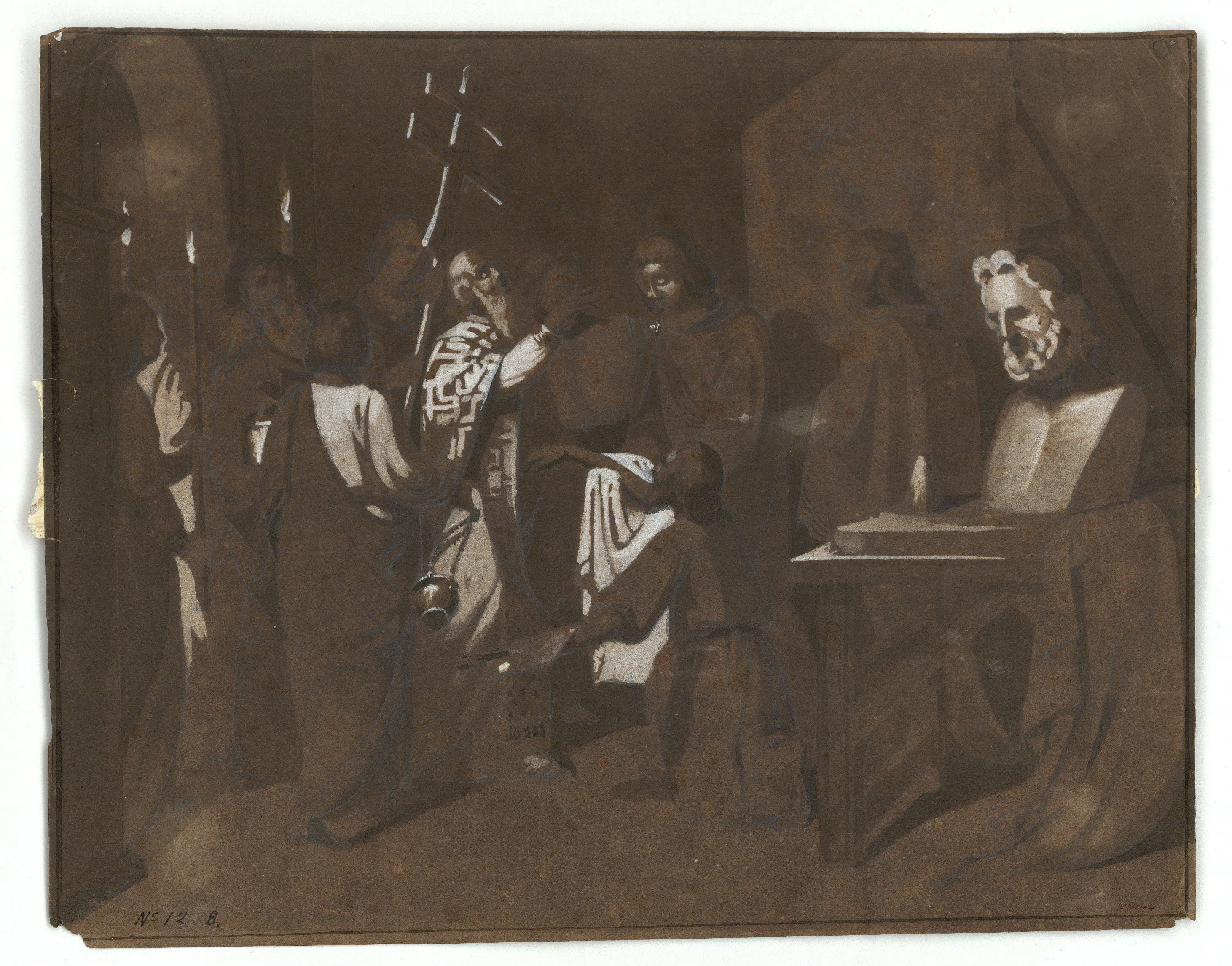 image for: Marià Fortuny - L&#039;absolució d&#039;un pintor excomunicat - Cap a 1856-1858