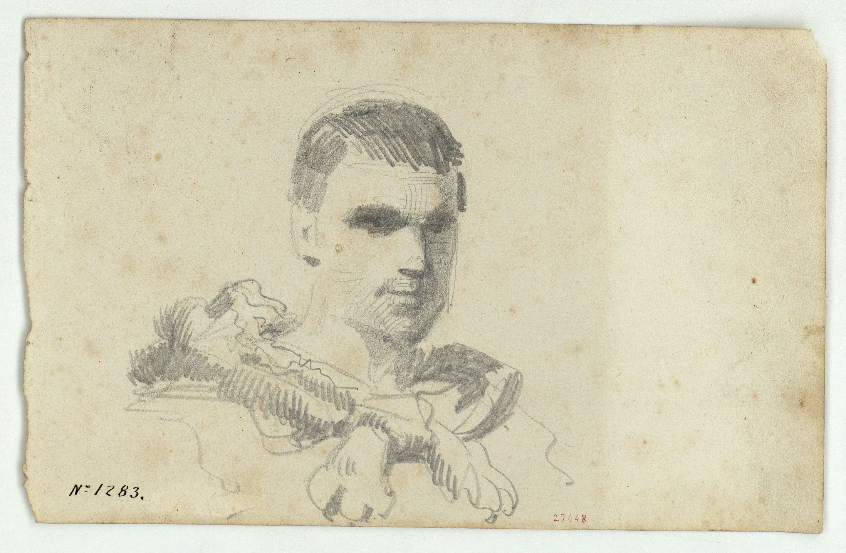 image for: Marià Fortuny - Bust de model masculí - Cap a 1856-1858