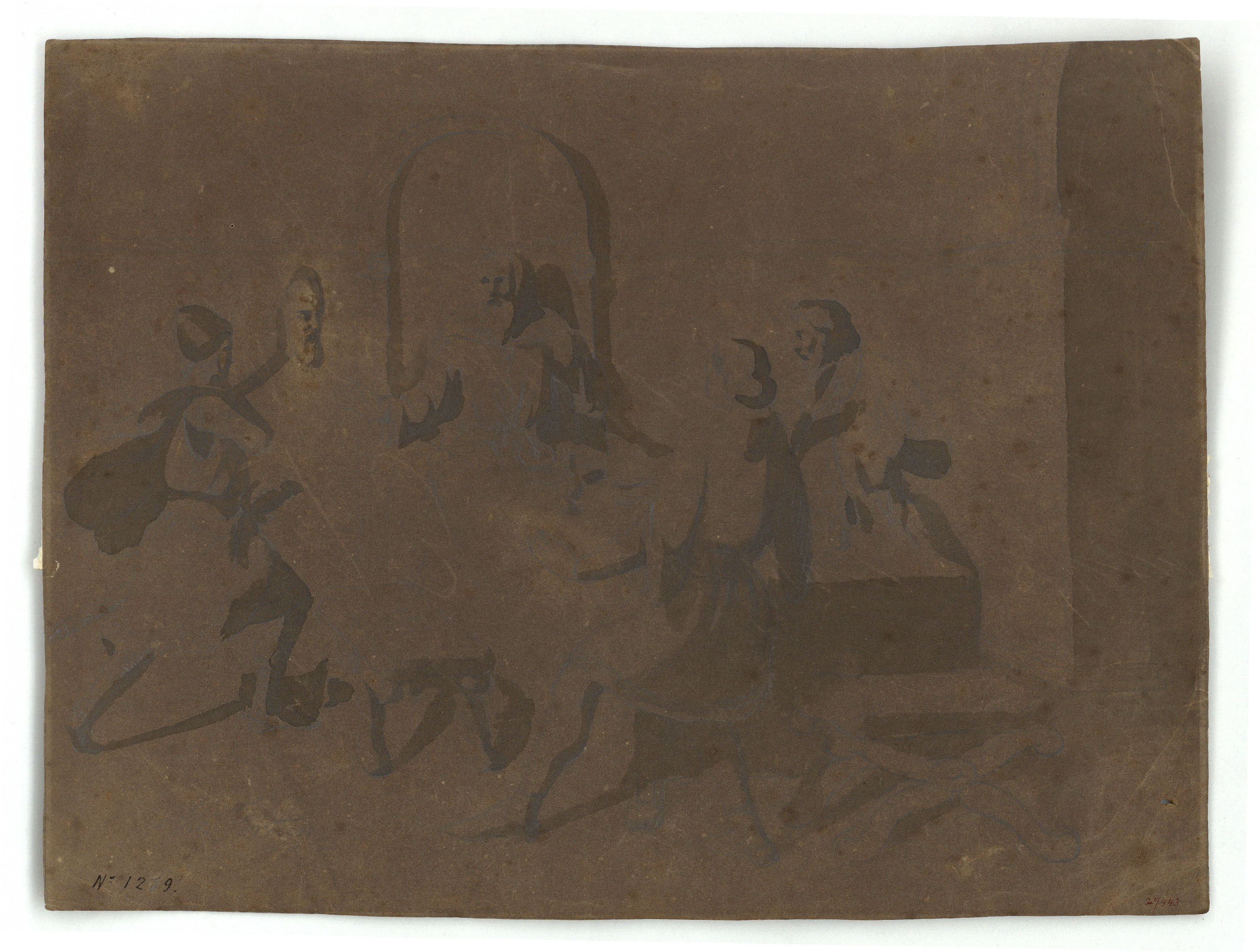 image for: Marià Fortuny - Estudi de composició - Cap a 1856-1858