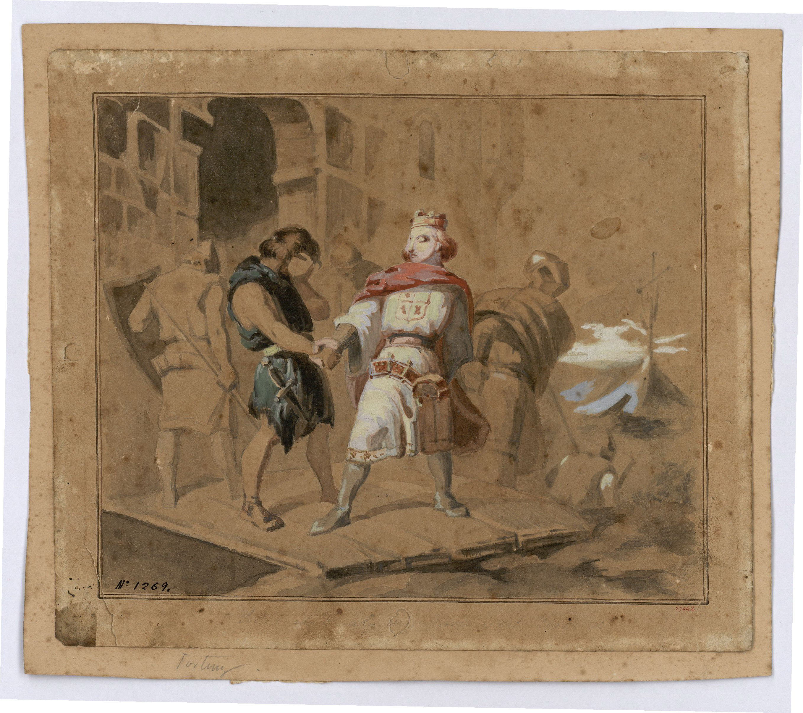 image for: Marià Fortuny - Escena històrica - Cap a 1856-1858