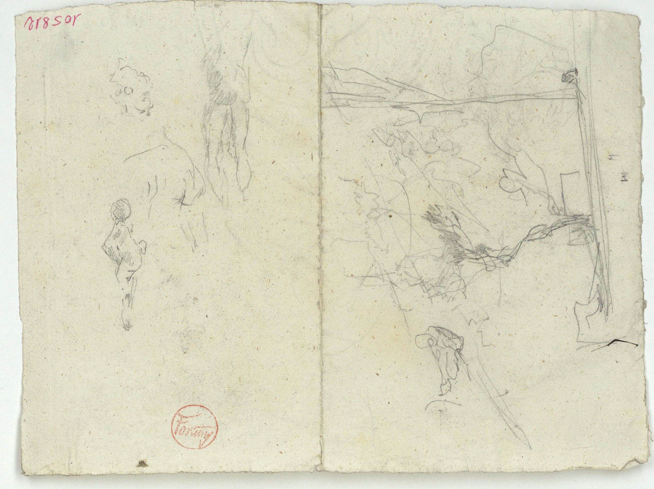 image for: Marià Fortuny - Esbossos de figures i croquis inconcrets - Cap a 1870-1874