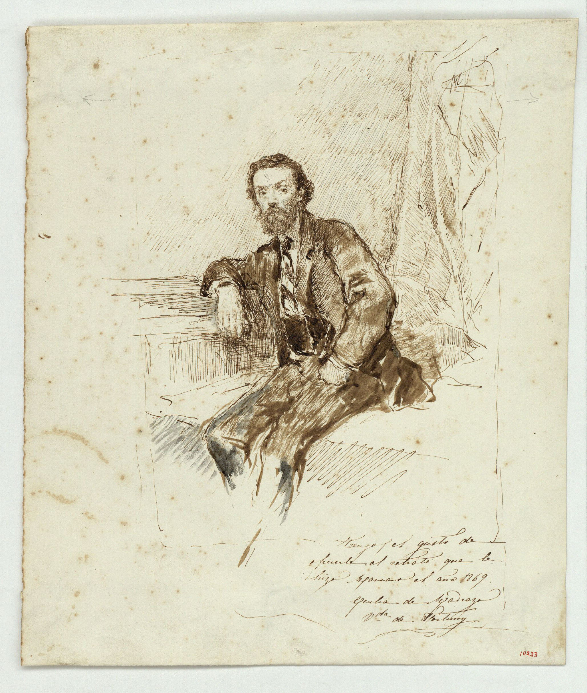 image for: Marià Fortuny - Retrat de Tomàs Moragas - Cap a 1869