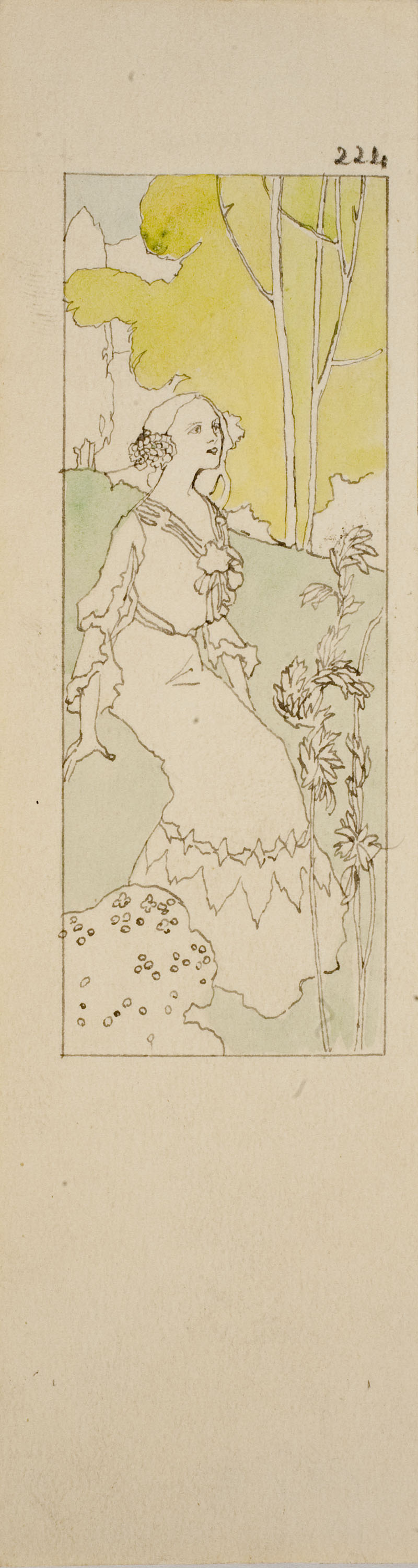 image for: Gaspar Homar - Plafó de marqueteria pel mobiliari de la casa Lleó Morera de Barcelona - Cap a 1903-1905