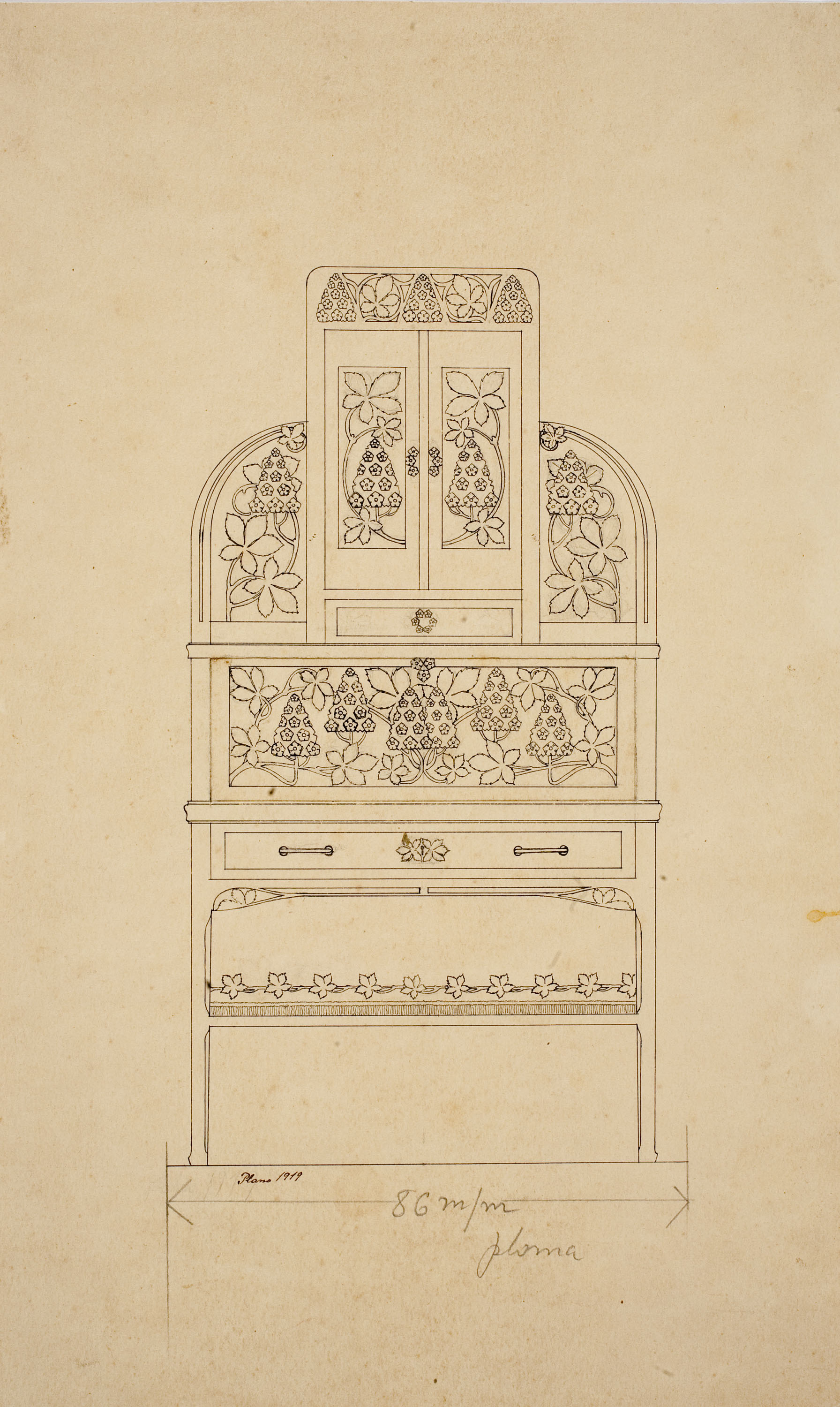 image for: Gaspar Homar - Armari escriptori - Cap a 1900-1905