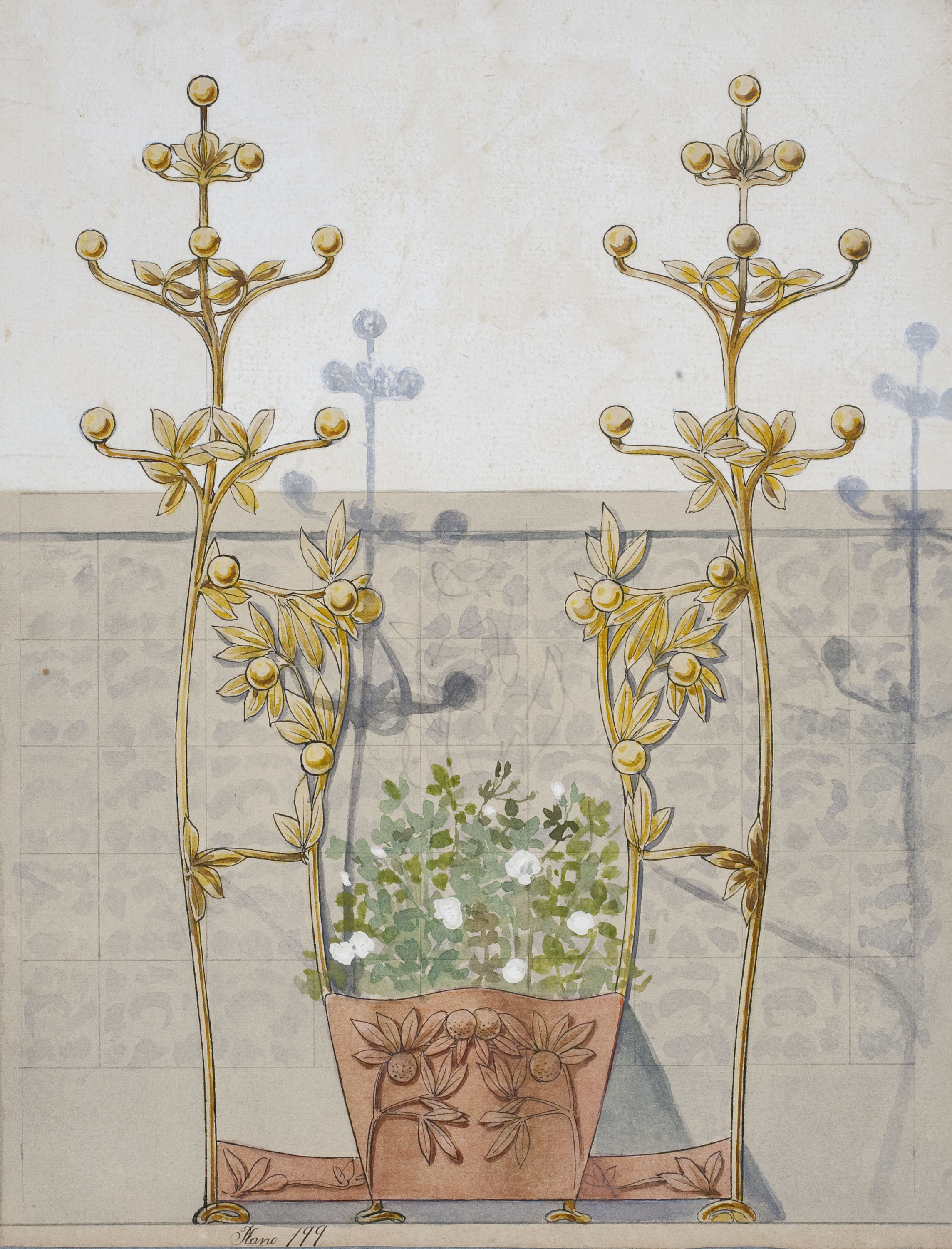 image for: Gaspar Homar - Paraigüer amb jardinera - Cap a 1900-1906