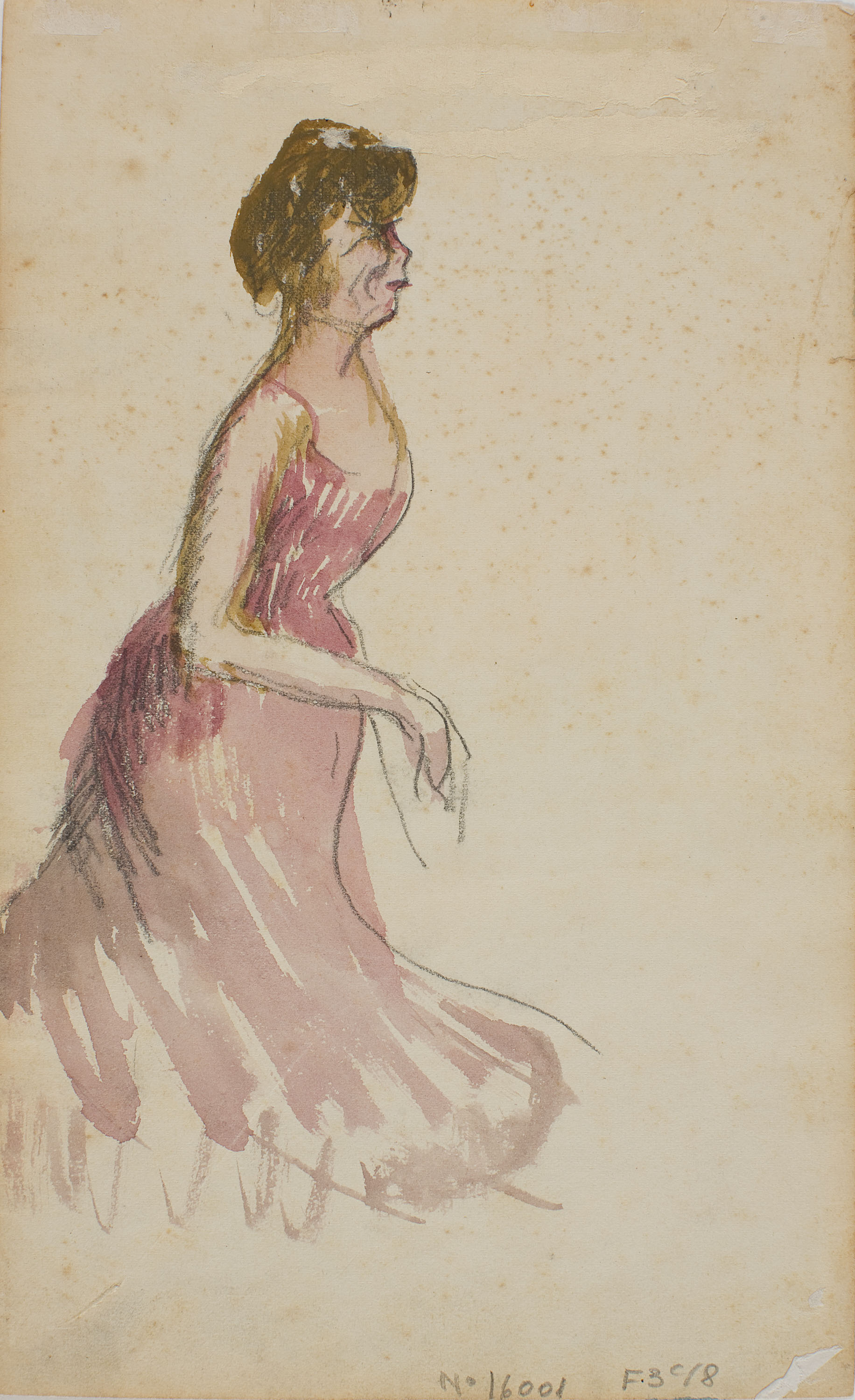 image for: Ricard Canals - Ballarina flamenca (anvers) / Figura femenina (revers) - Cap a 1910-1920 [1]