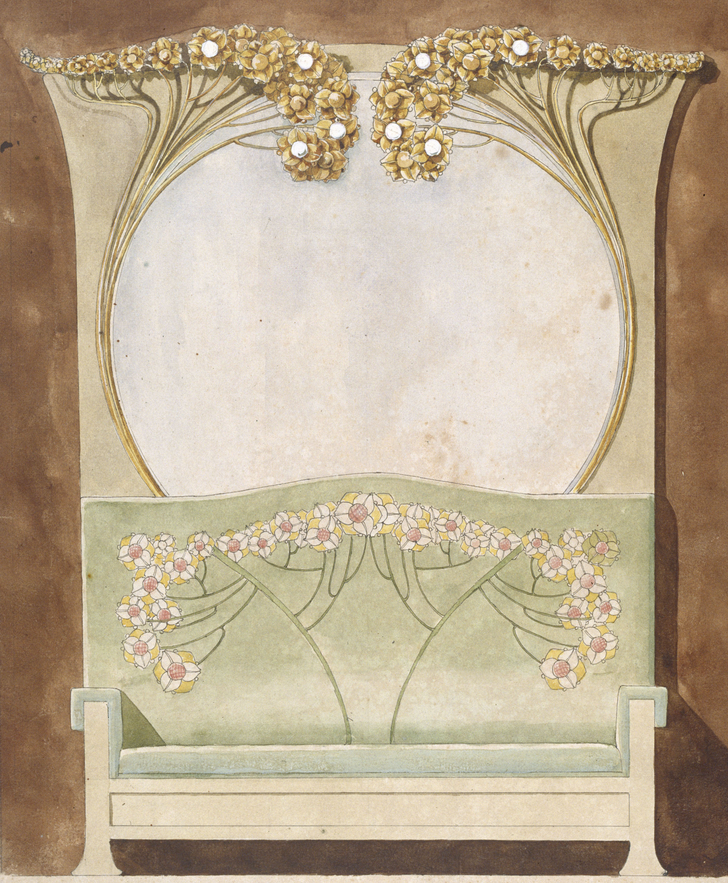 image for: Gaspar Homar - Escó amb mirall - Cap a 1900-1910