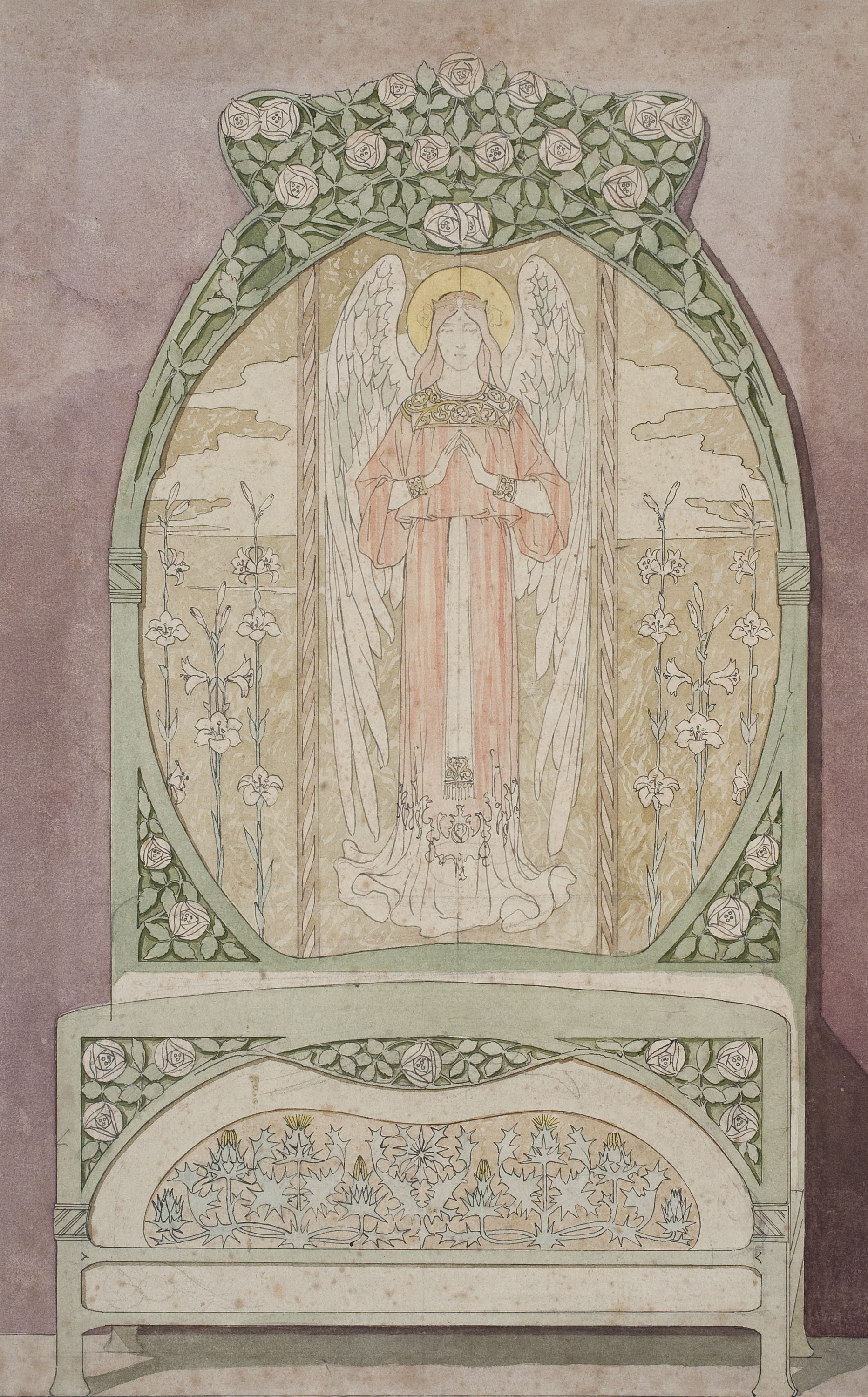 image for: Gaspar Homar - Llit amb capçal ornamental - Cap a 1903