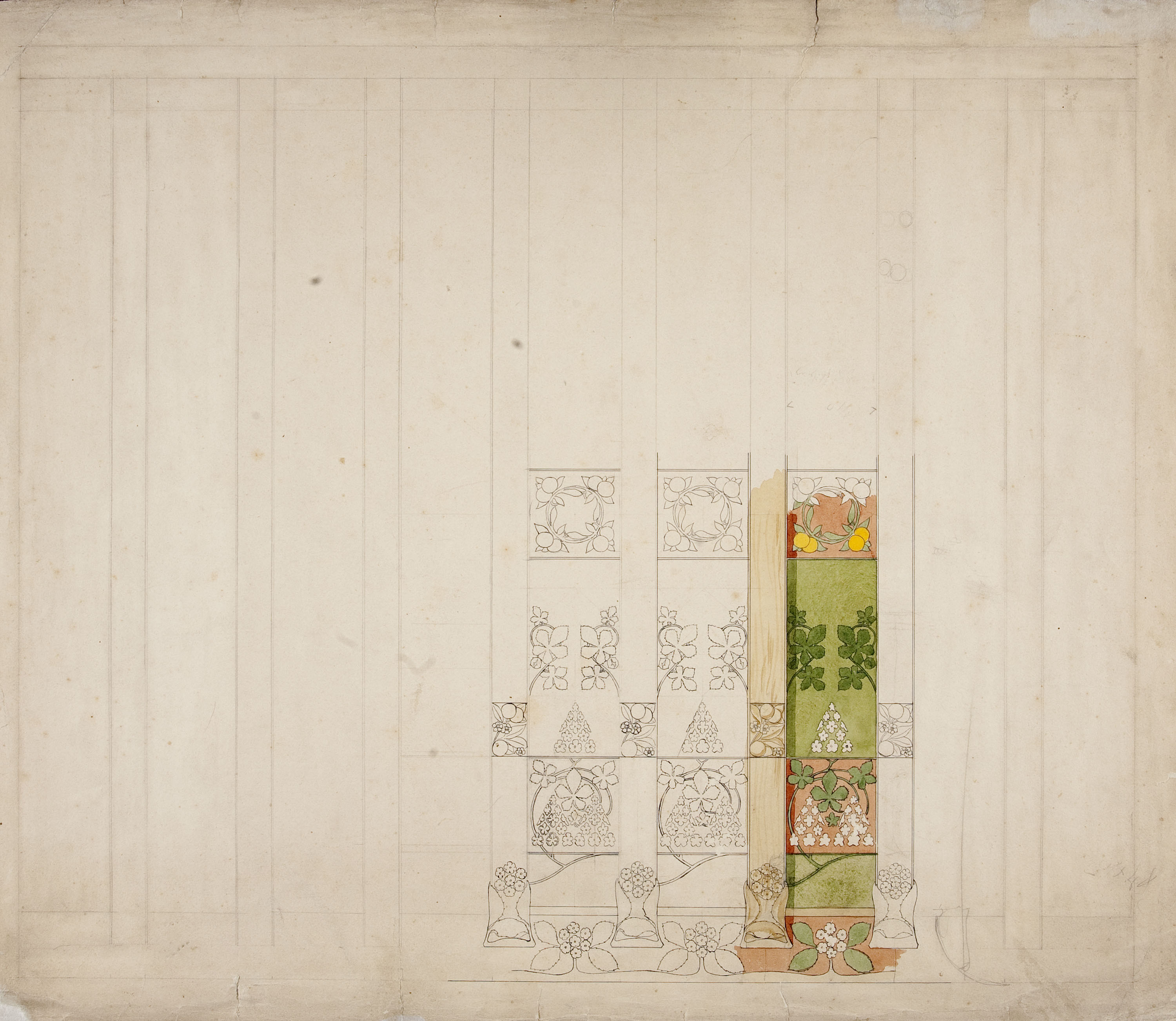 image for: Gaspar Homar - Decoració d&#039;un sostre de la casa Lleó Morera de Barcelona  - Cap a 1903-1905