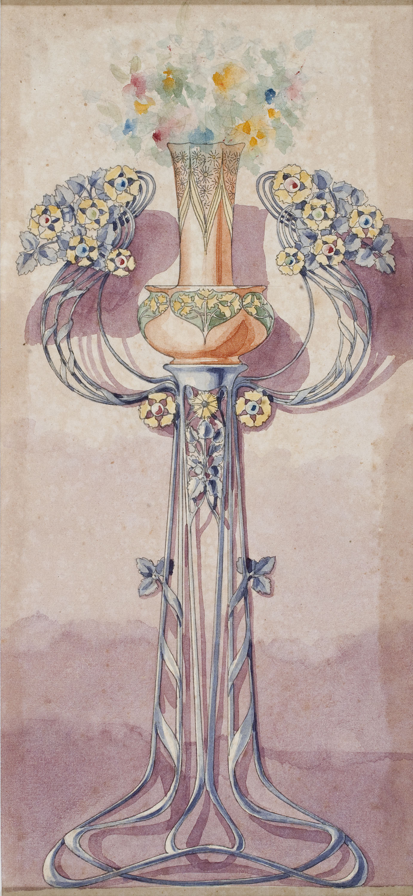 image for: Gaspar Homar - Peu de ferro per a una florera - Cap a 1900-1906