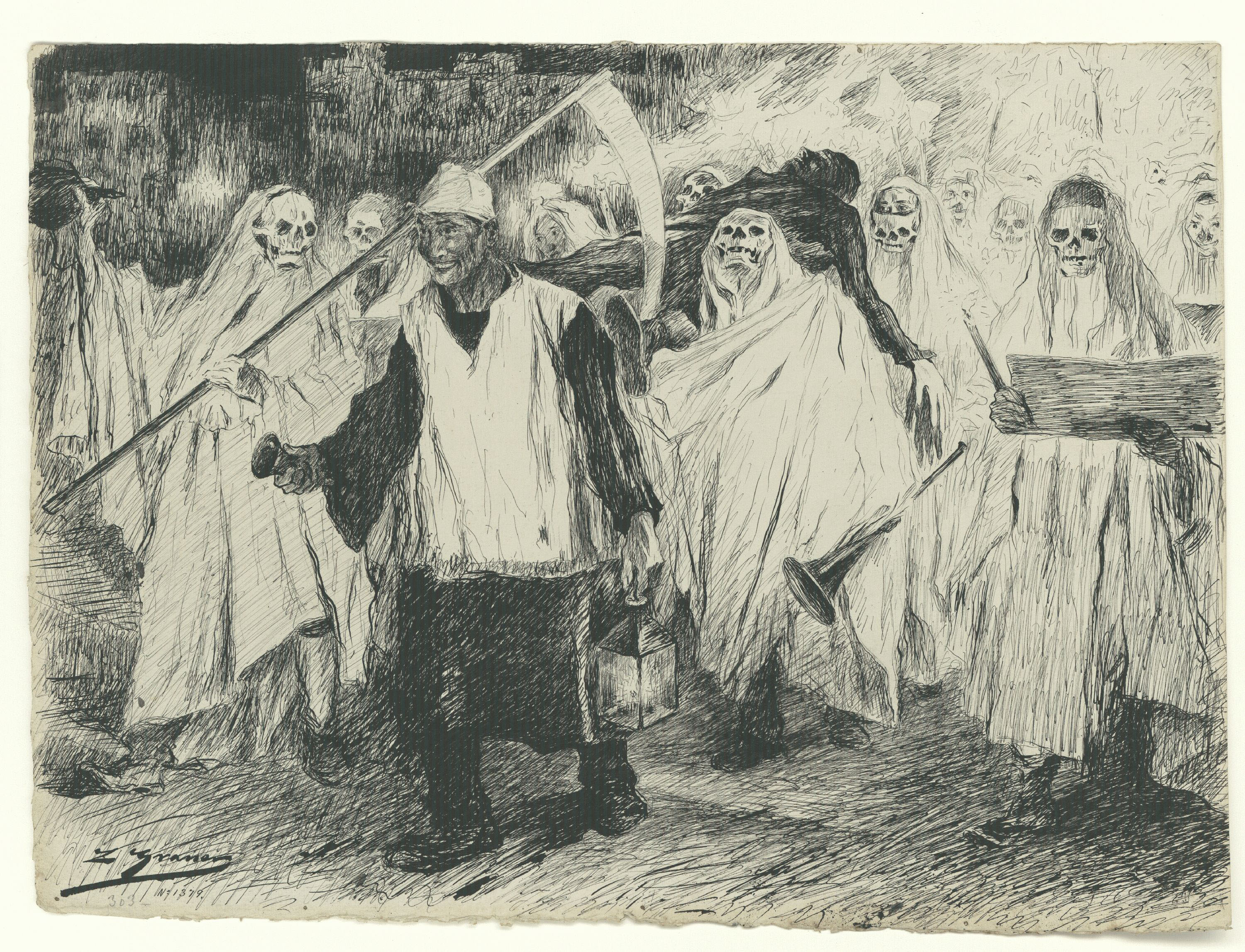 image for: Lluís Graner - Enterrament del Carnestoltes - Cap a 1904