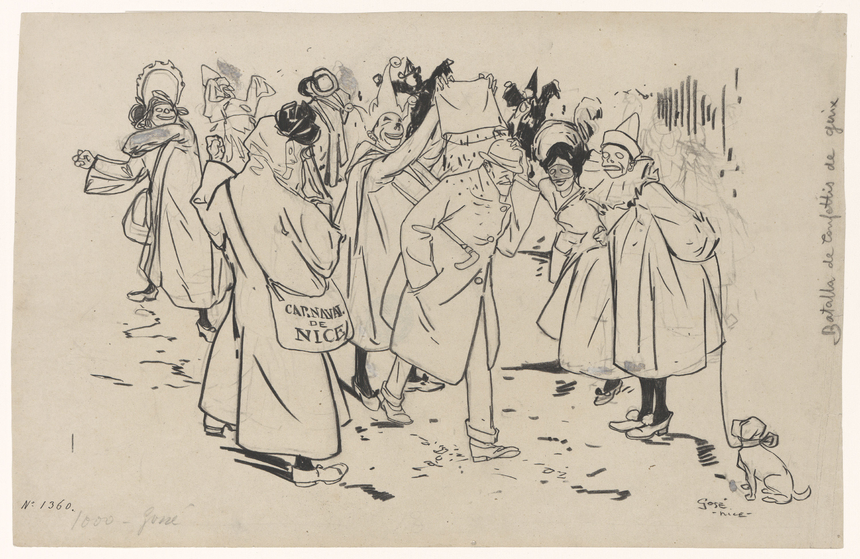 image for: Francesc Xavier Gosé - Carnaval de Niça. Batalla de confettis de guix - Cap a 1904