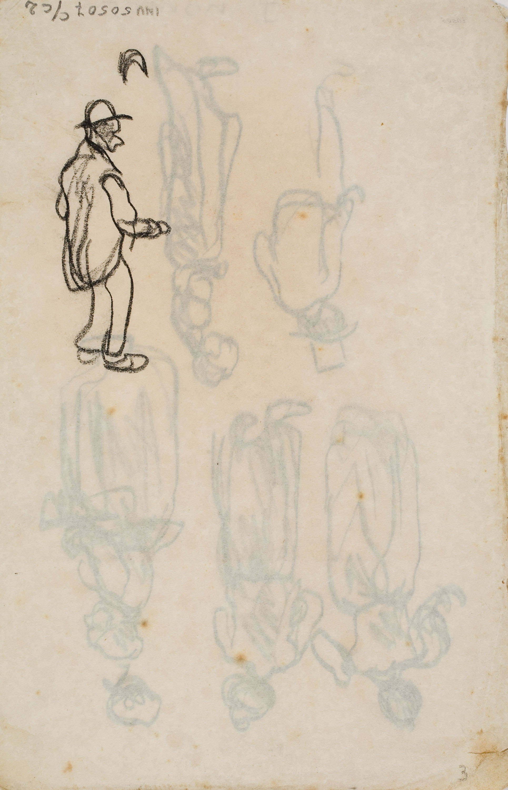 image for: Isidre Nonell - Apunt de figures (anvers) / Apunt de figures (revers) - Cap a 1911 [1]