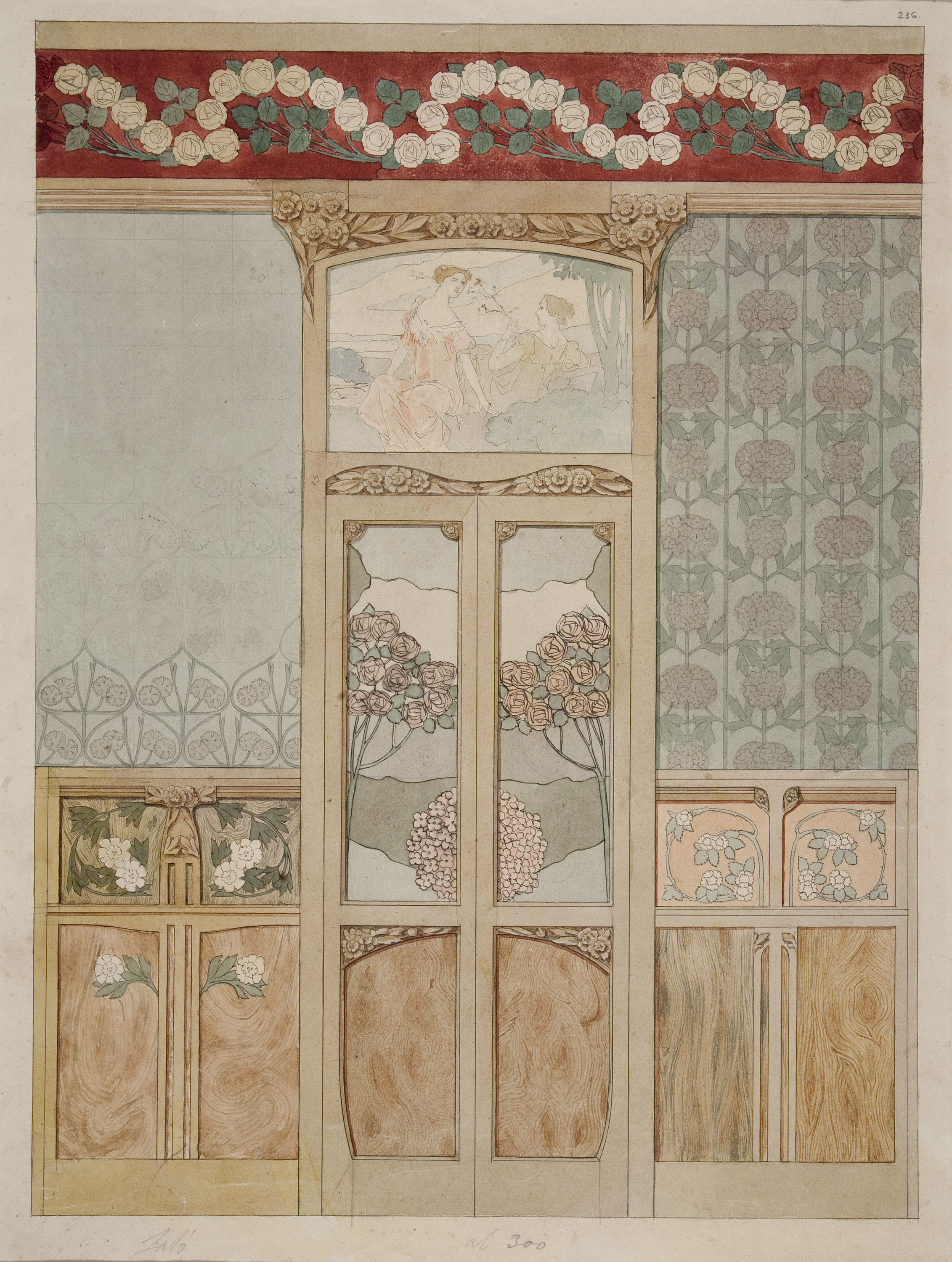 image for: Gaspar Homar - Projecte per al saló de la casa Navàs de Reus - Cap a 1905