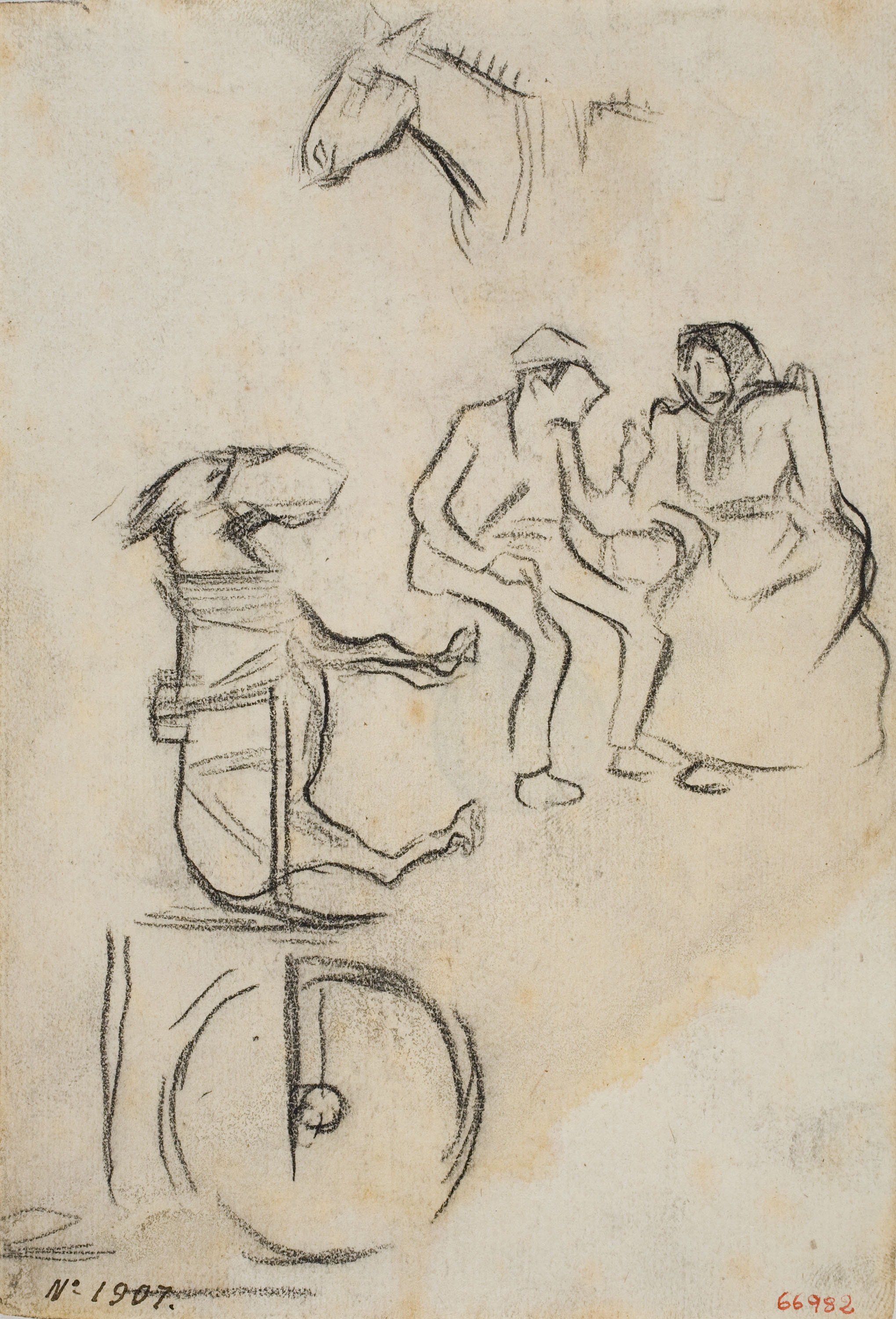 image for: Isidre Nonell - Apunt de figures - Cap a 1894