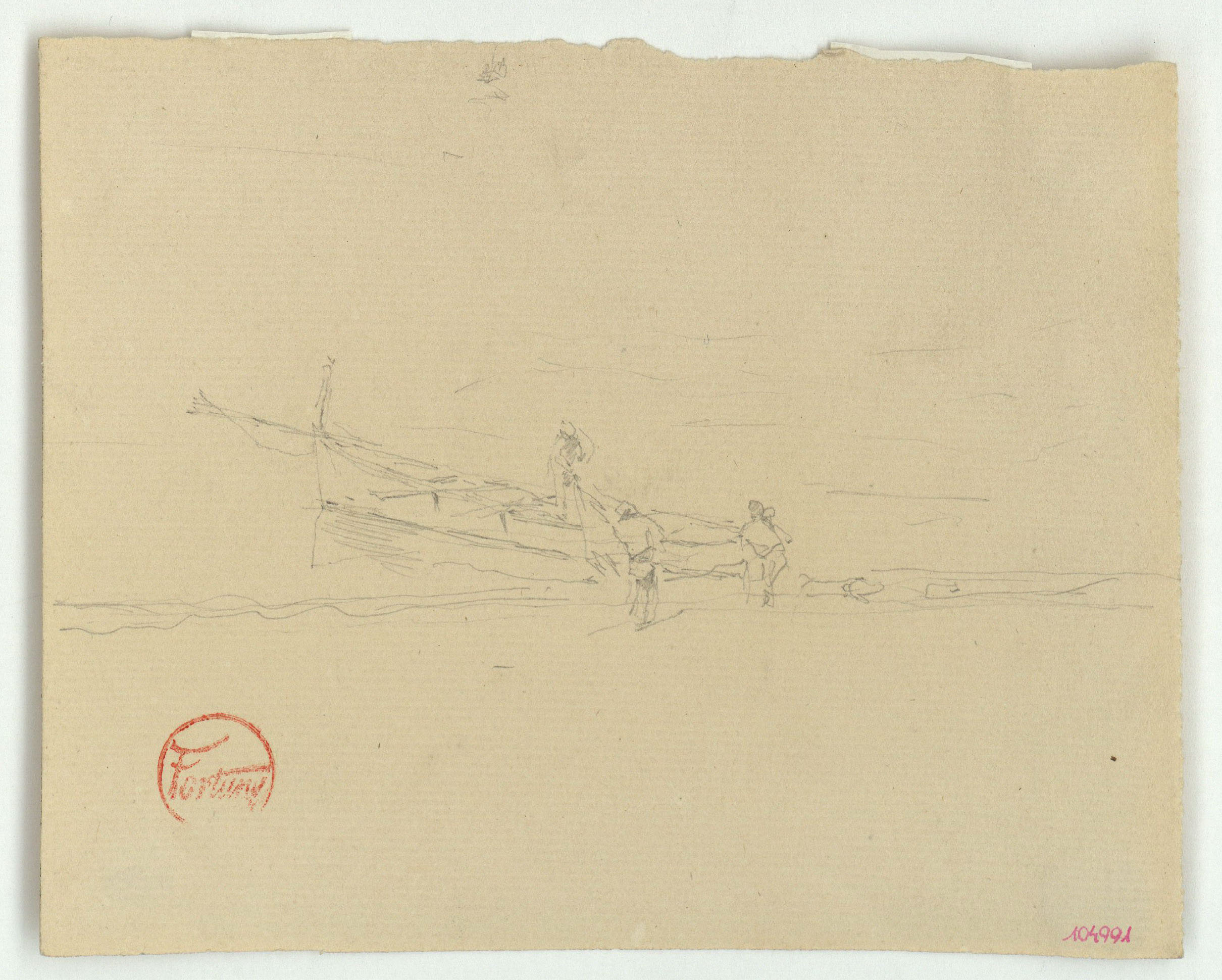 image for: Marià Fortuny - Barca i figures - Cap a 1874