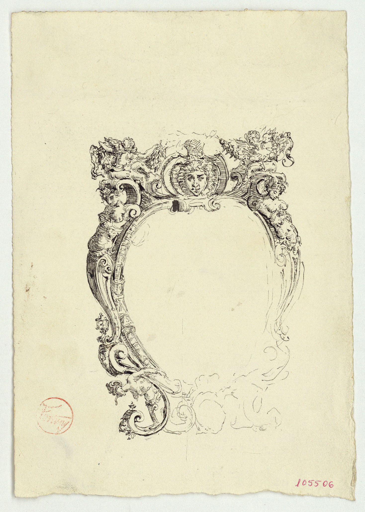 image for: Marià Fortuny - Motiu ornamental d&#039;estil rococó - Cap a 1863-1866