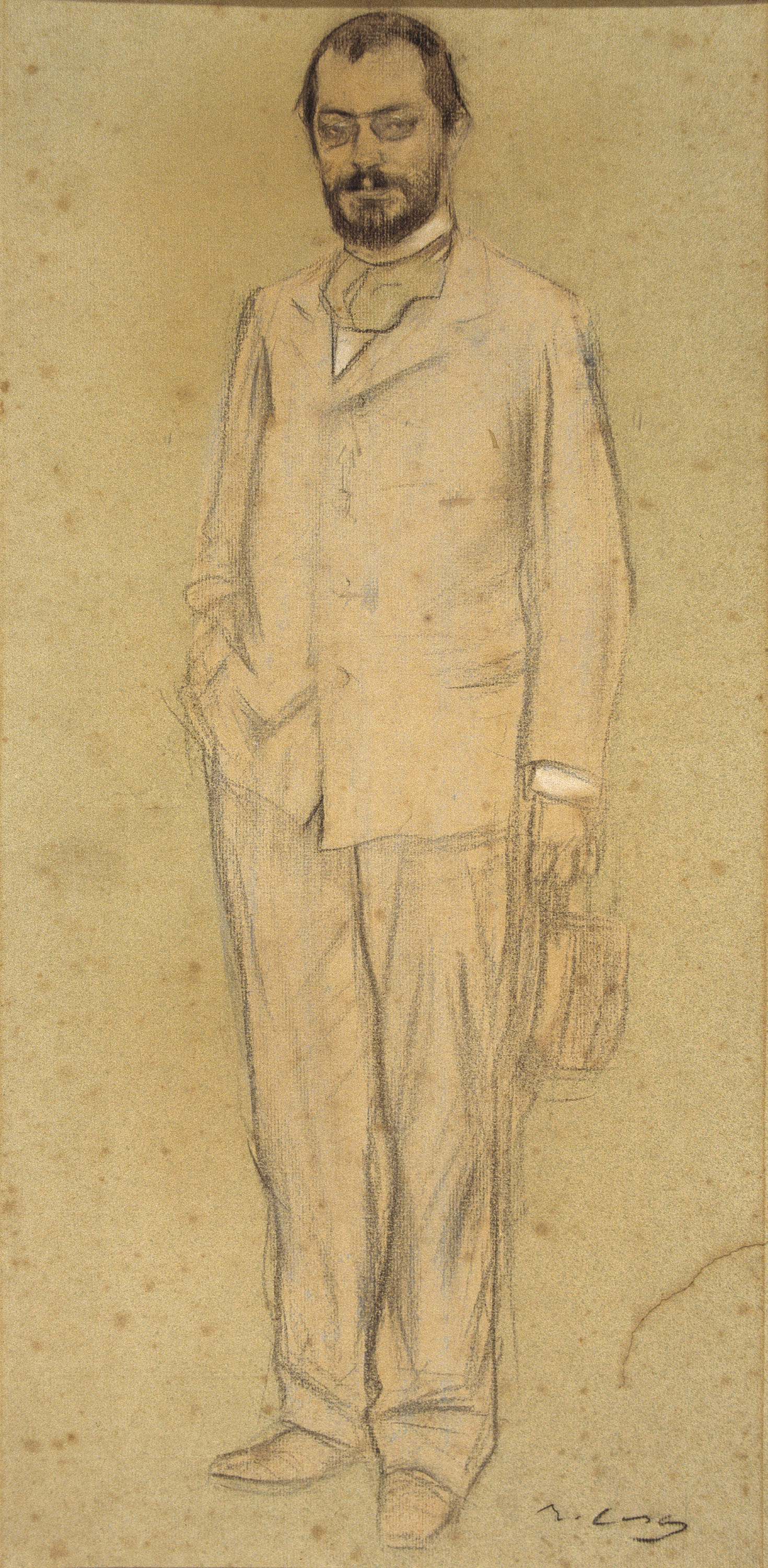 image for: Ramon Casas - Retrat de Josep Puig i Cadafalch - Cap a 1897-1899