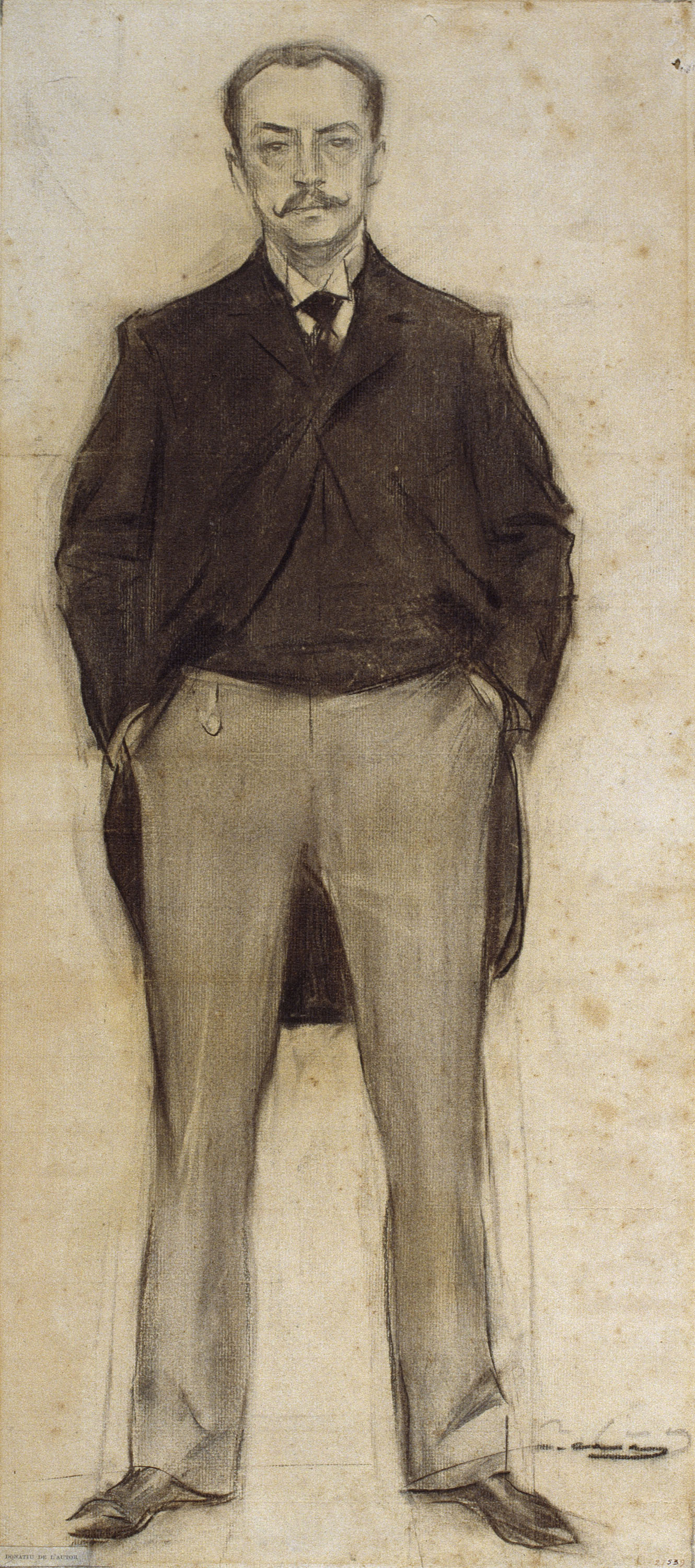 image for: Ramon Casas - Retrat de Ramon Domènec Perés - Cap a 1900