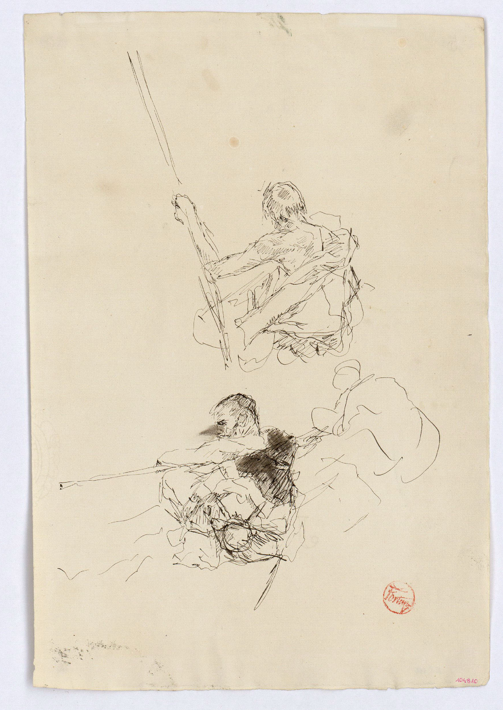 image for: Marià Fortuny - Estudi per al quadre «L&#039;esmolador de sabres» - Cap a 1872